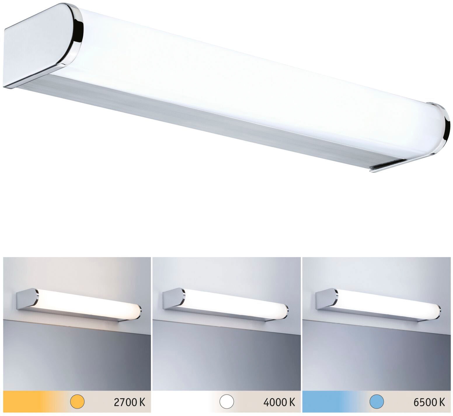 Paulmann LED Wandleuchte »Spiegelleuchte Arneb« IP44 spritzwassergeschützt, LED mit 6,5 Watt, 2700 - 6500 K