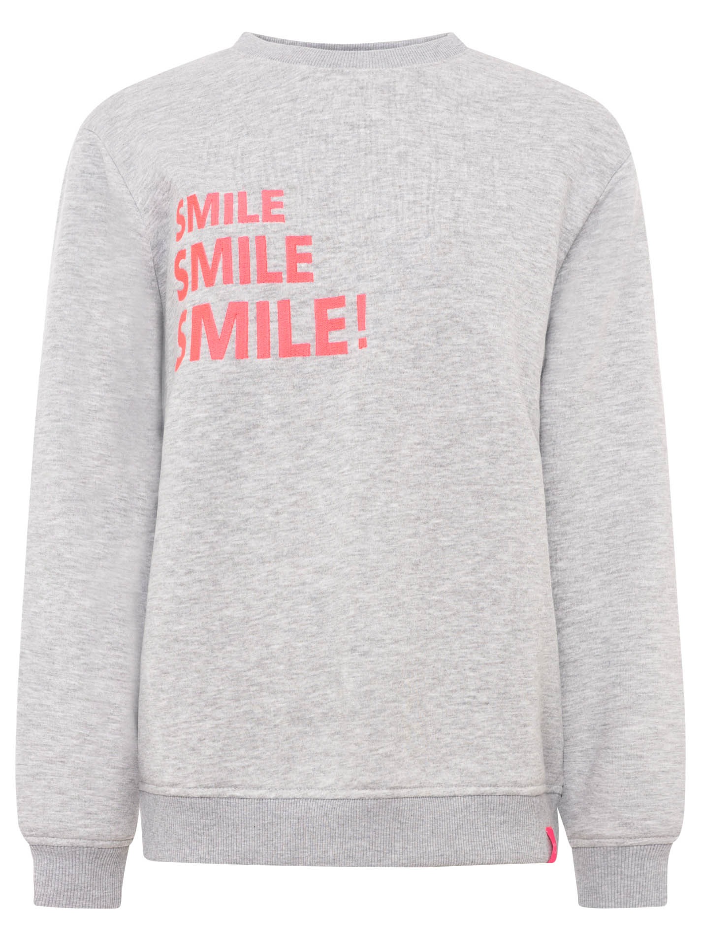 Zwillingsherz Hoodie »"Smile Smile Smile"«, Rundhals, Stickerei in Neon, fröhliche Botschaft

