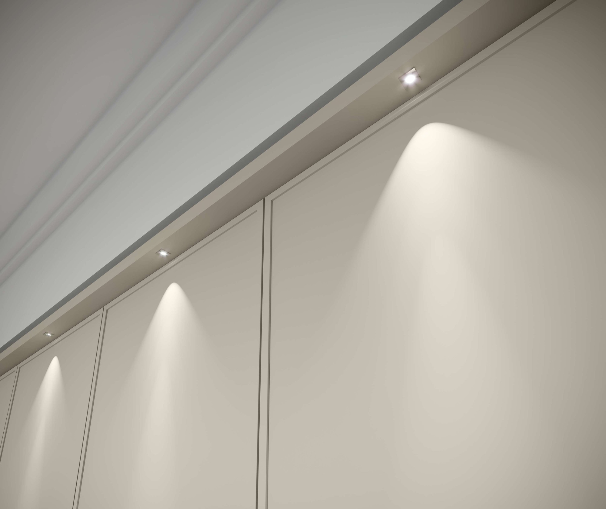 Places of Style Drehtürenschrank »Opera Parsol-Glastüren, LED-Glasbodenbeleuchtung, mit und ohne Kranz«, Glastüren, UV-Lack, LED-Innenbeleuchtung, Soft-Close-Funktion