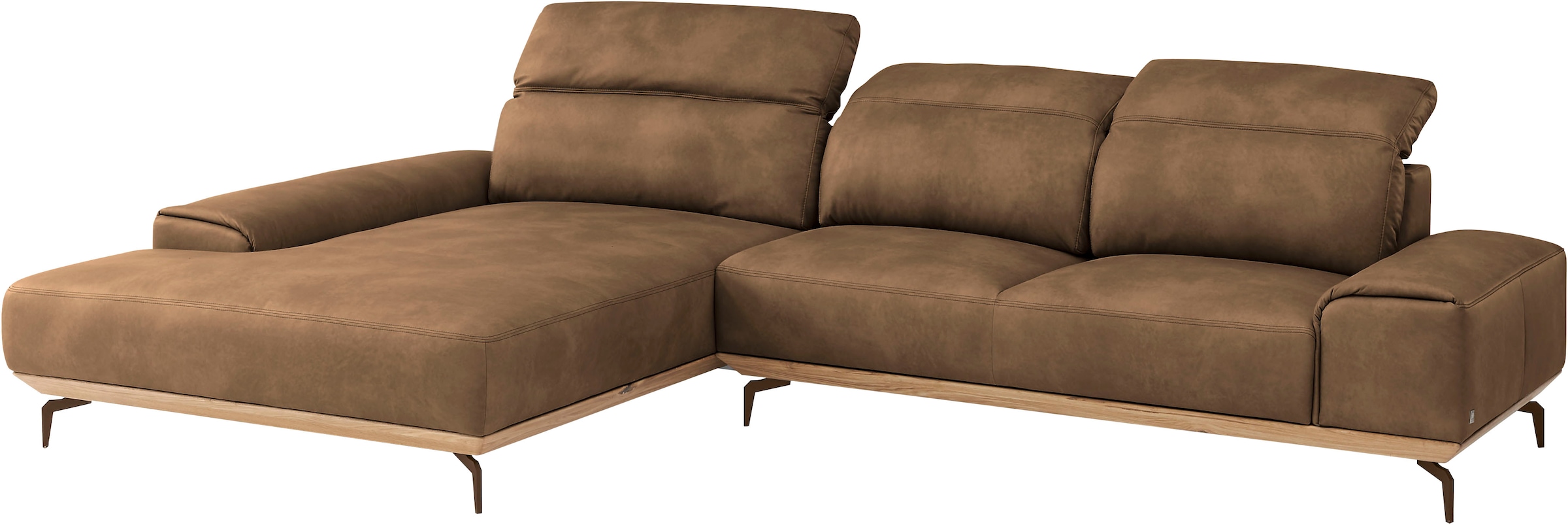Musterring Wohnlandschaft »MR 2490«, Bronze-Fuß, Sitzhöhe 48cm, wahlweise mit Funktionen, Maße 342 x 207 cm