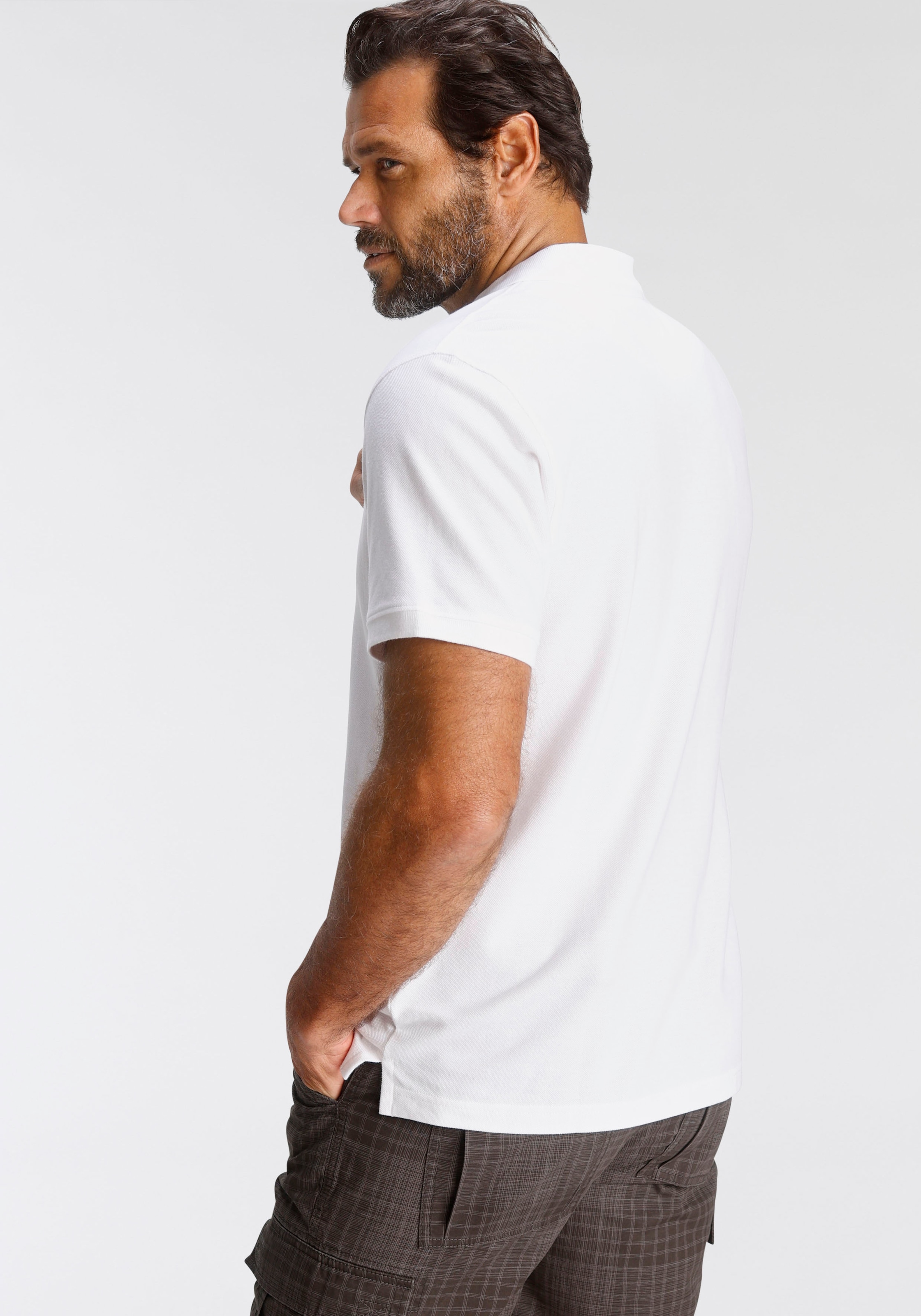 Man's World Poloshirt, Kurzarm, lockere Passform, unifarben