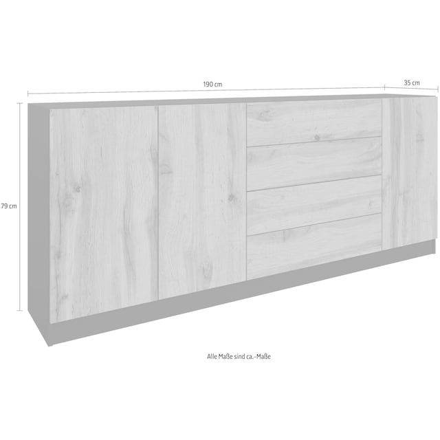 borchardt Möbel Sideboard »Vaasa«, Breite 190 cm kaufen online bei OTTO