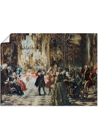 Wandbild »Flötenkonzert Friedrich des Großen.«, Orchester & Bands, (1 St.)