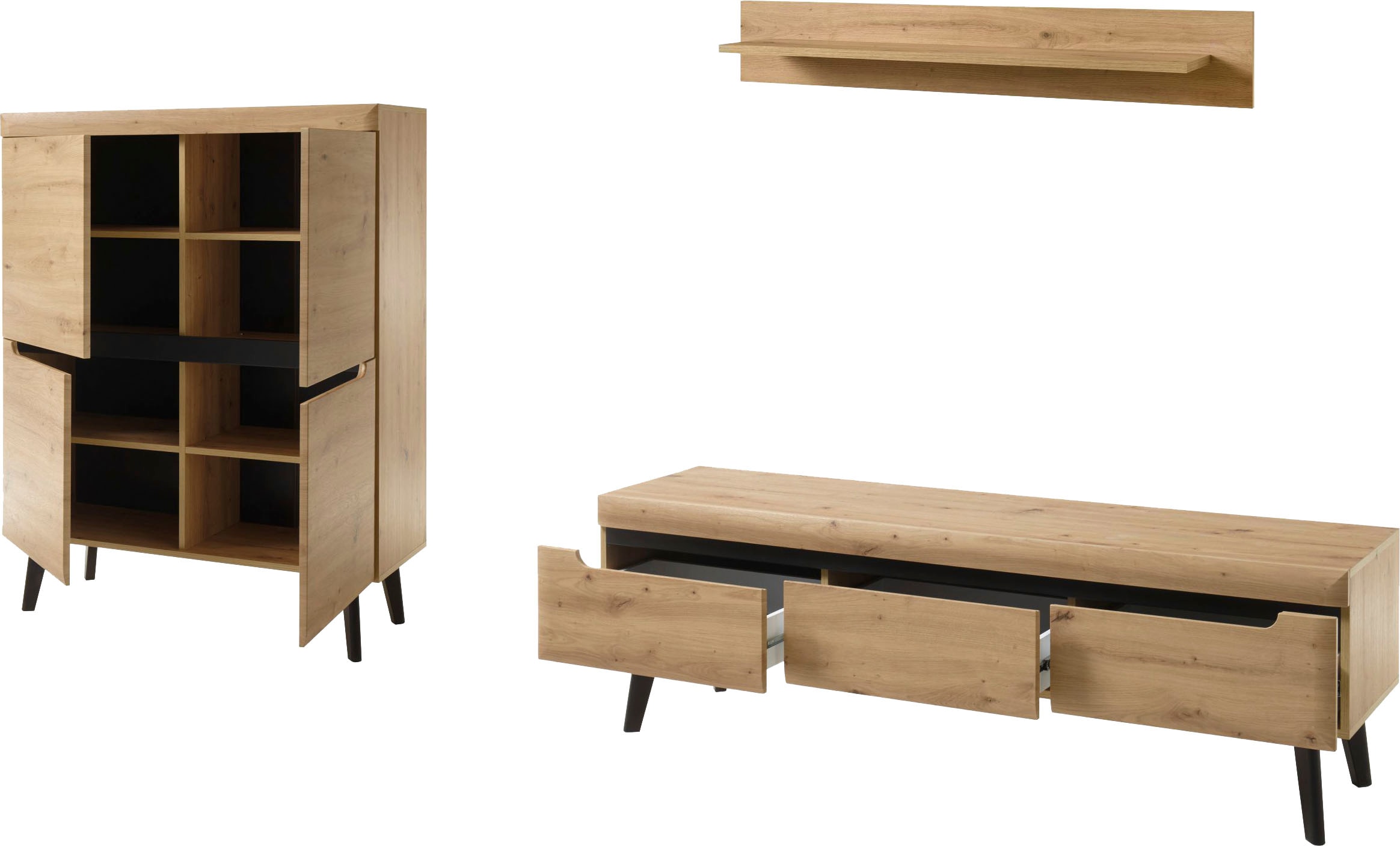 INOSIGN Wohnwand »Torge, Anbauwand, Schrankwand, Mediawand, Wohnzimmer-Set« 3 Stk. tlg.