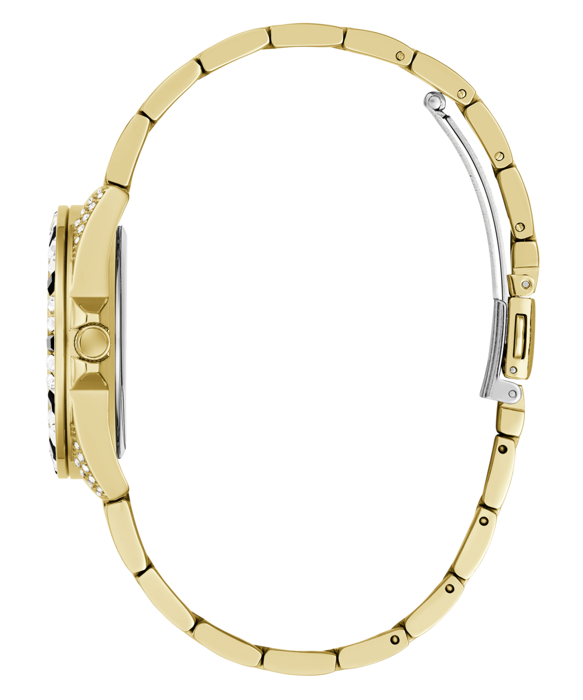 Guess Quarzuhr »OPALINE« Armbanduhr, Damenuhr, Edelstahlarmband, analog, Tag