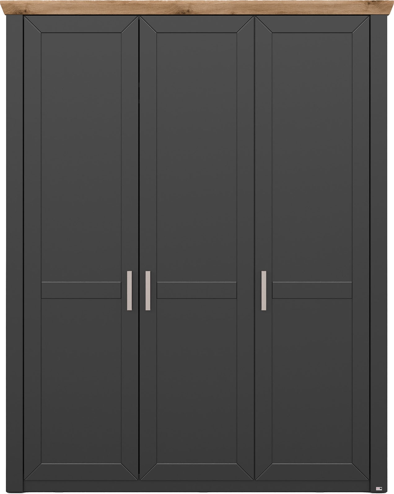 set one by Musterring Kleiderschrank »York Schlafen«, (1 St.), mit Holztüren und Kranz in Eiche, versch. Breiten, Höhe 207 x T60cm