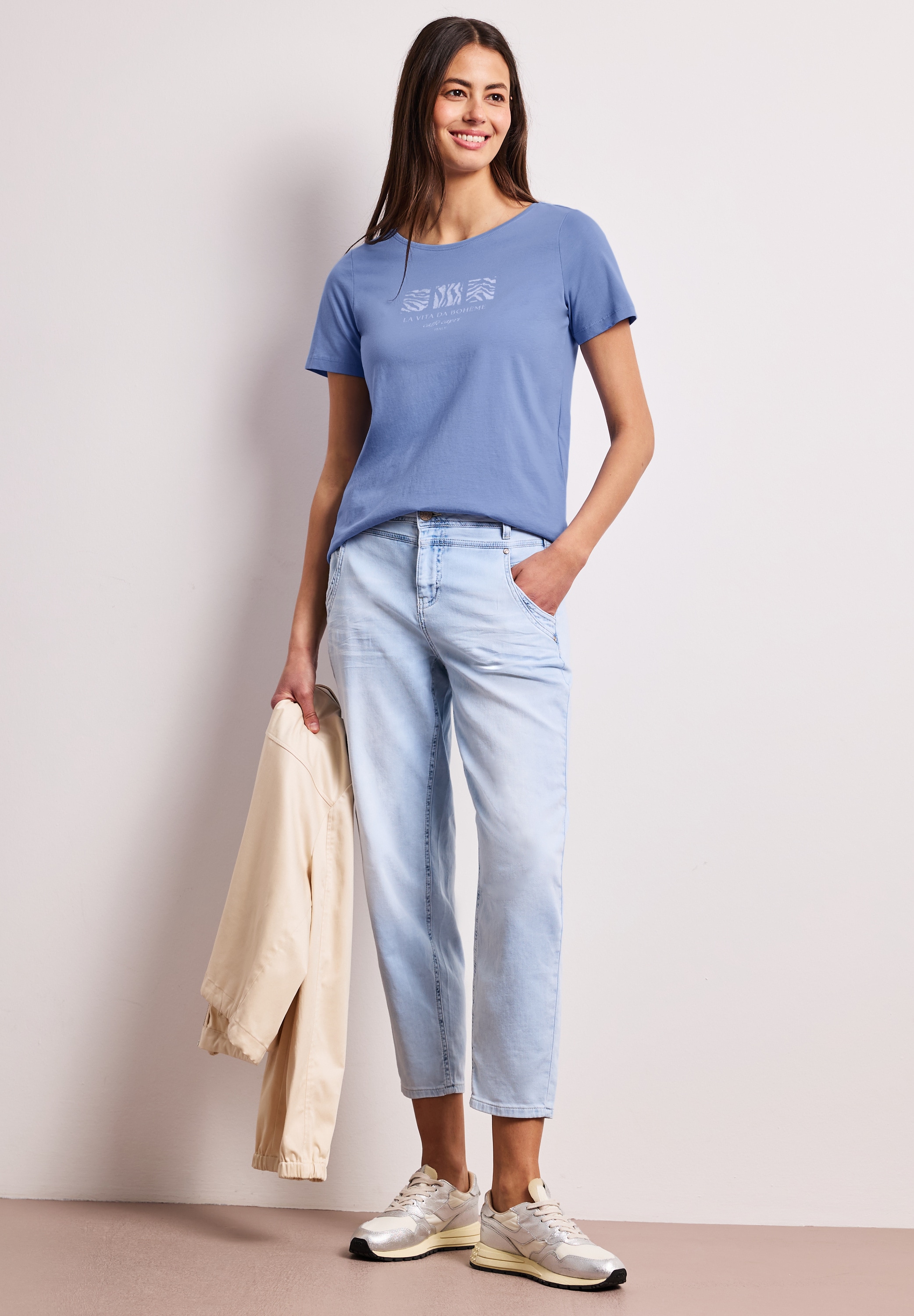 STREET ONE Kurzarmshirt Sommershirt mit Print