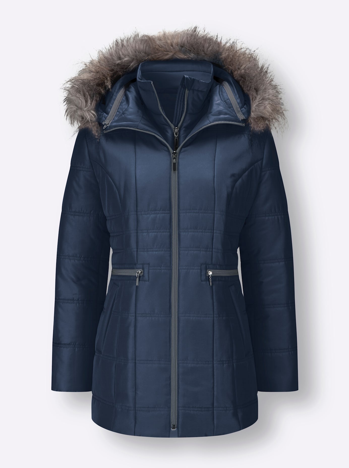 Classic Basics Steppjacke, mit Kapuze