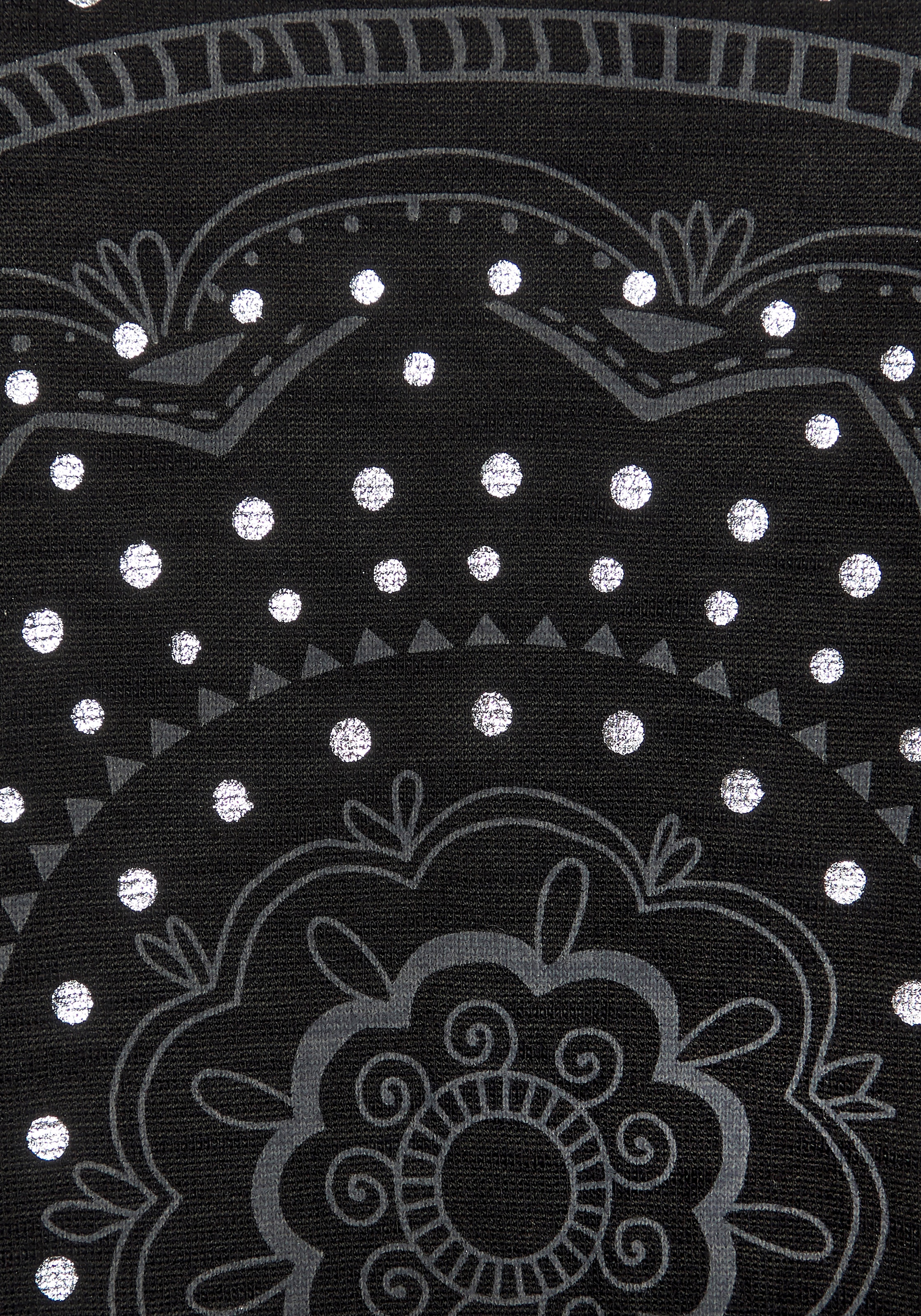 LASCANA Rundhalsshirt mit glänzendem Print
