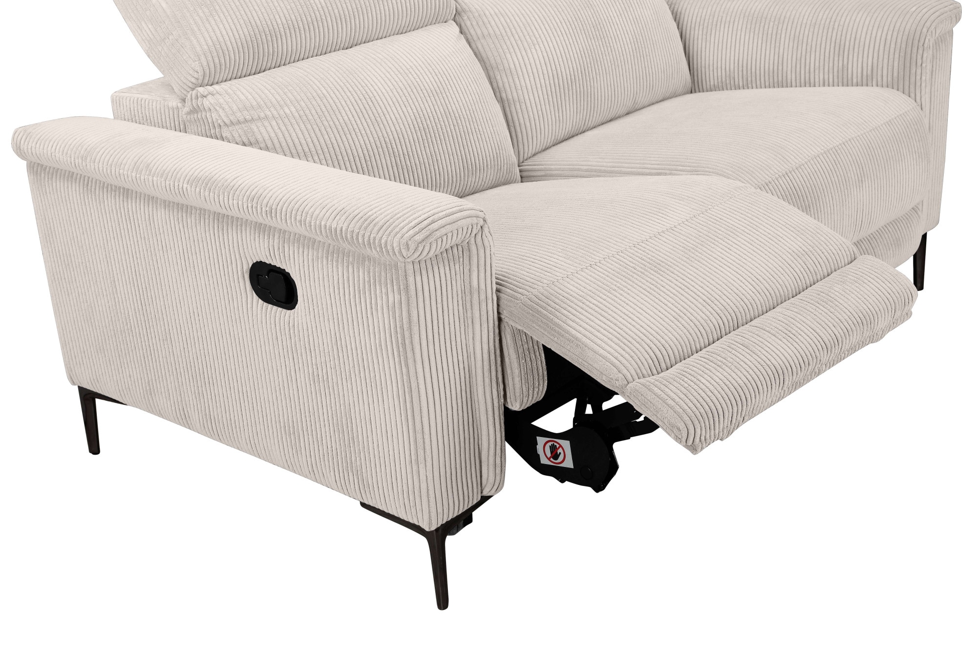Home affaire 2-Sitzer »Lund in Cord, mit manueller o. elektrischer«, Relaxfunktion, USB-A, Kopfteilverstellung, Breite 160 cm