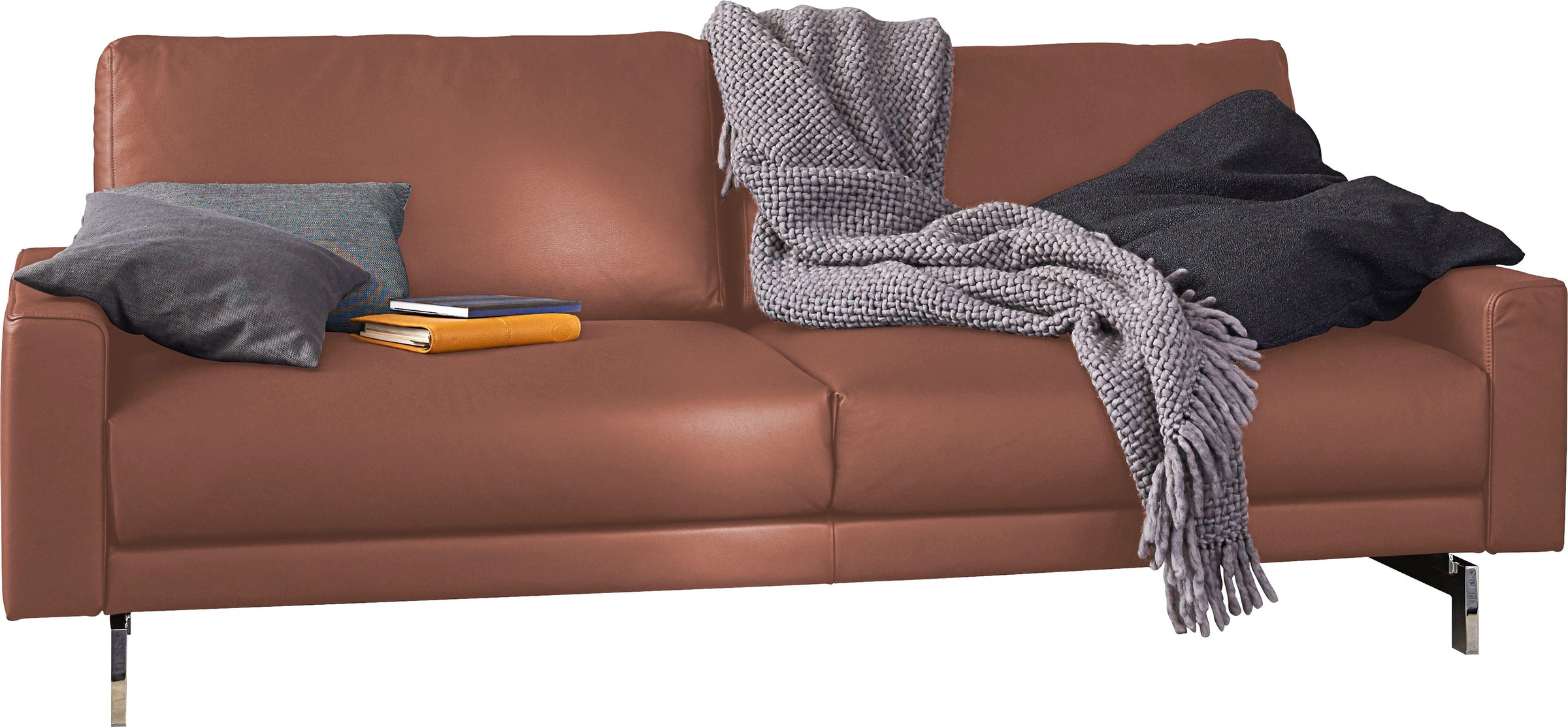 Creation BY ROLF BENZ 3-Sitzer »CR.450, Designsofa, Loungesofa«, Armlehne niedrig, Fuß chromfarben glänzend, Breite 204 cm