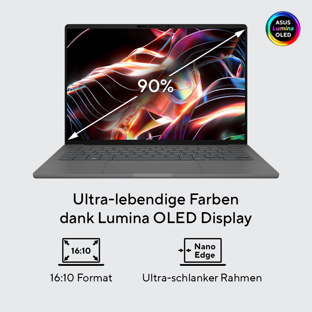 Asus Gaming-Notebook »Zenbook A14 X1-26-100 32 1TB UX3407QA-QD305W« 35,6 cm / 14 ″ Qualcomm X 1.000 GB SSD