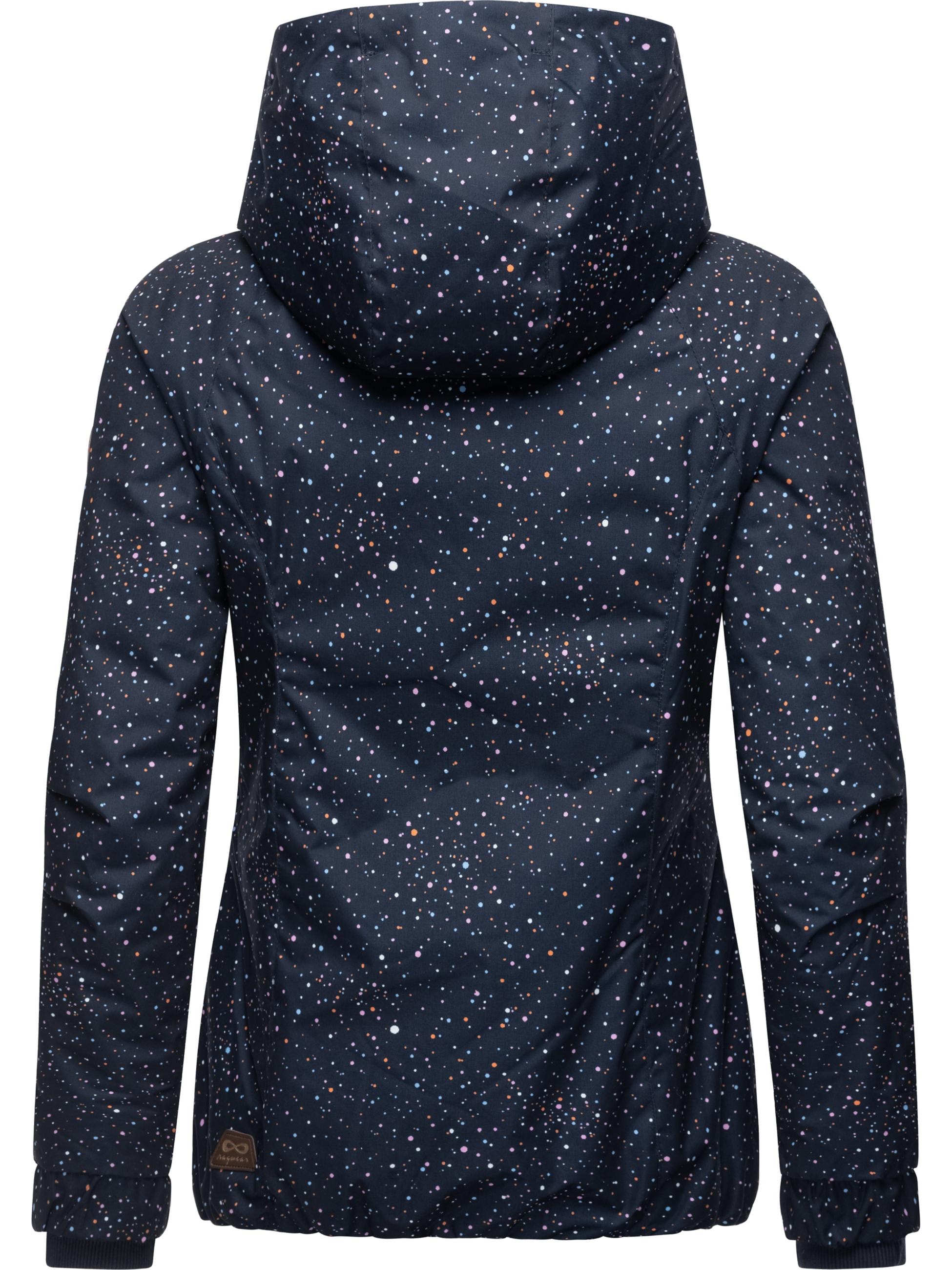 Ragwear Winterjacke »Winterjacke Dizzie Print«, mit Kapuze, Gemusterte Damen Jacke für kalte Tage