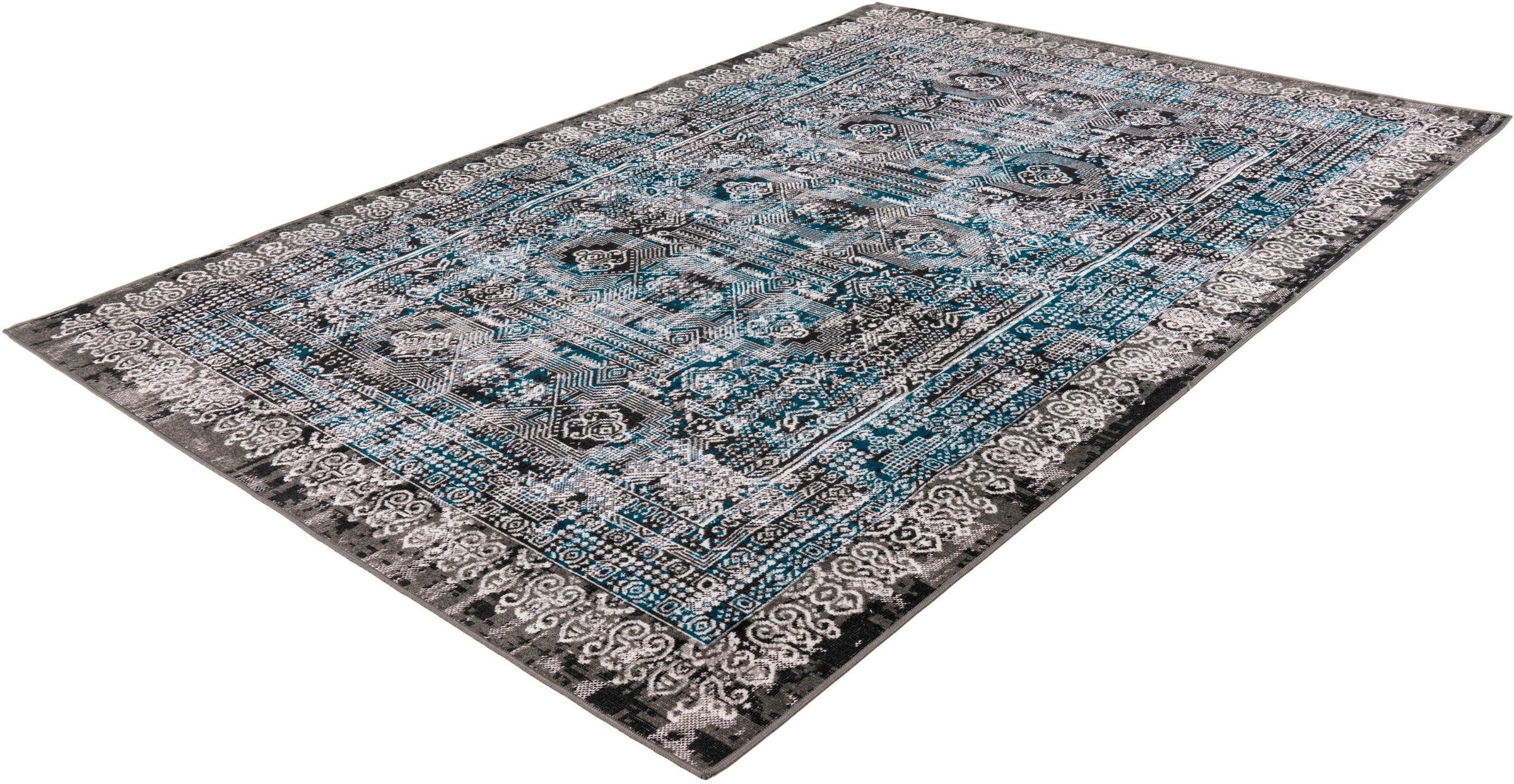 calo-deluxe Teppich »Ruzica-505«, rechteckig, 6 mm Höhe, Flachgewebe, Vintage Design, Wohnzimmer