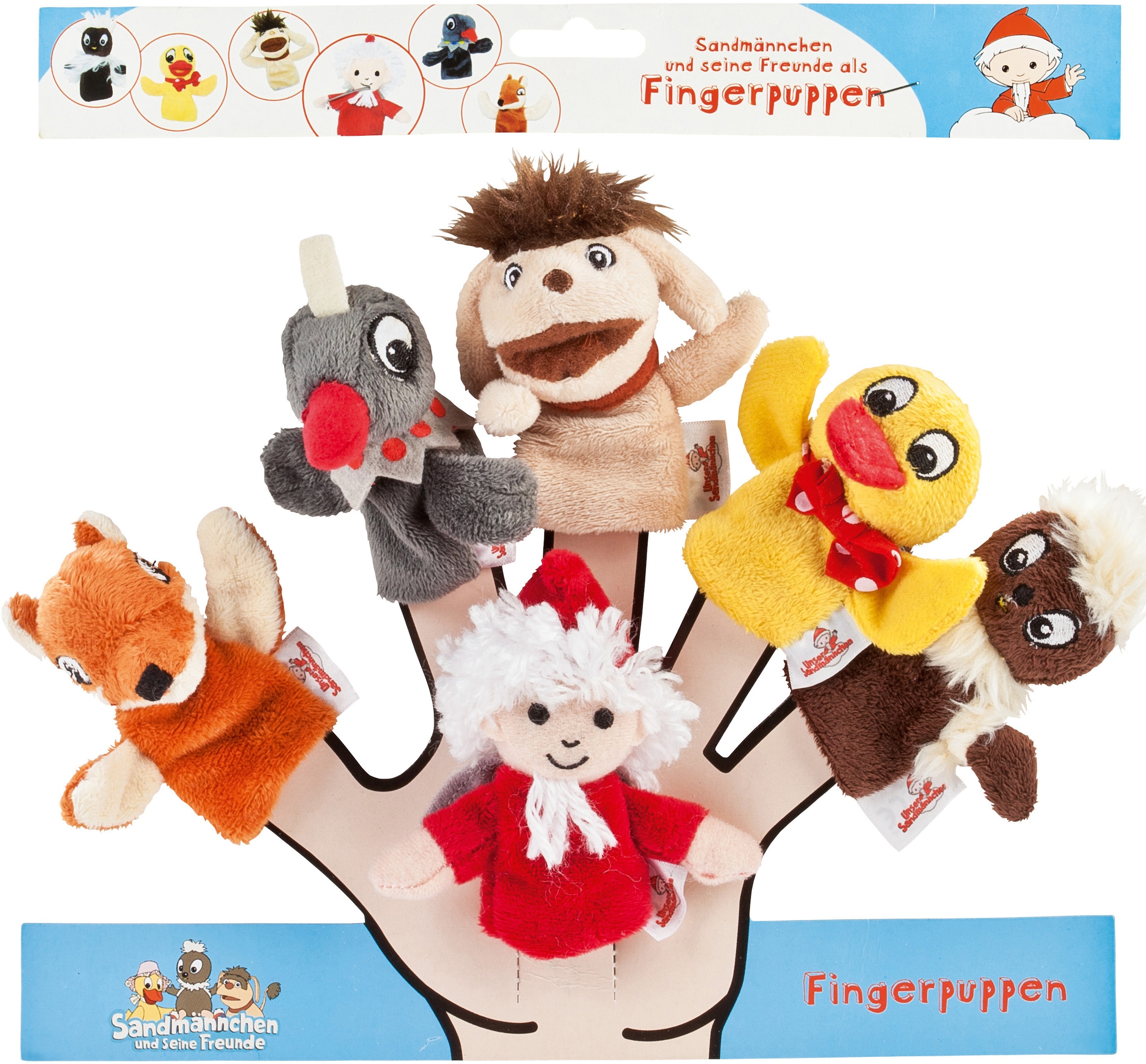 Heunec® Fingerpuppe »Sandmann Fingerpuppen 6er-Set«, (Set, 6 tlg.)