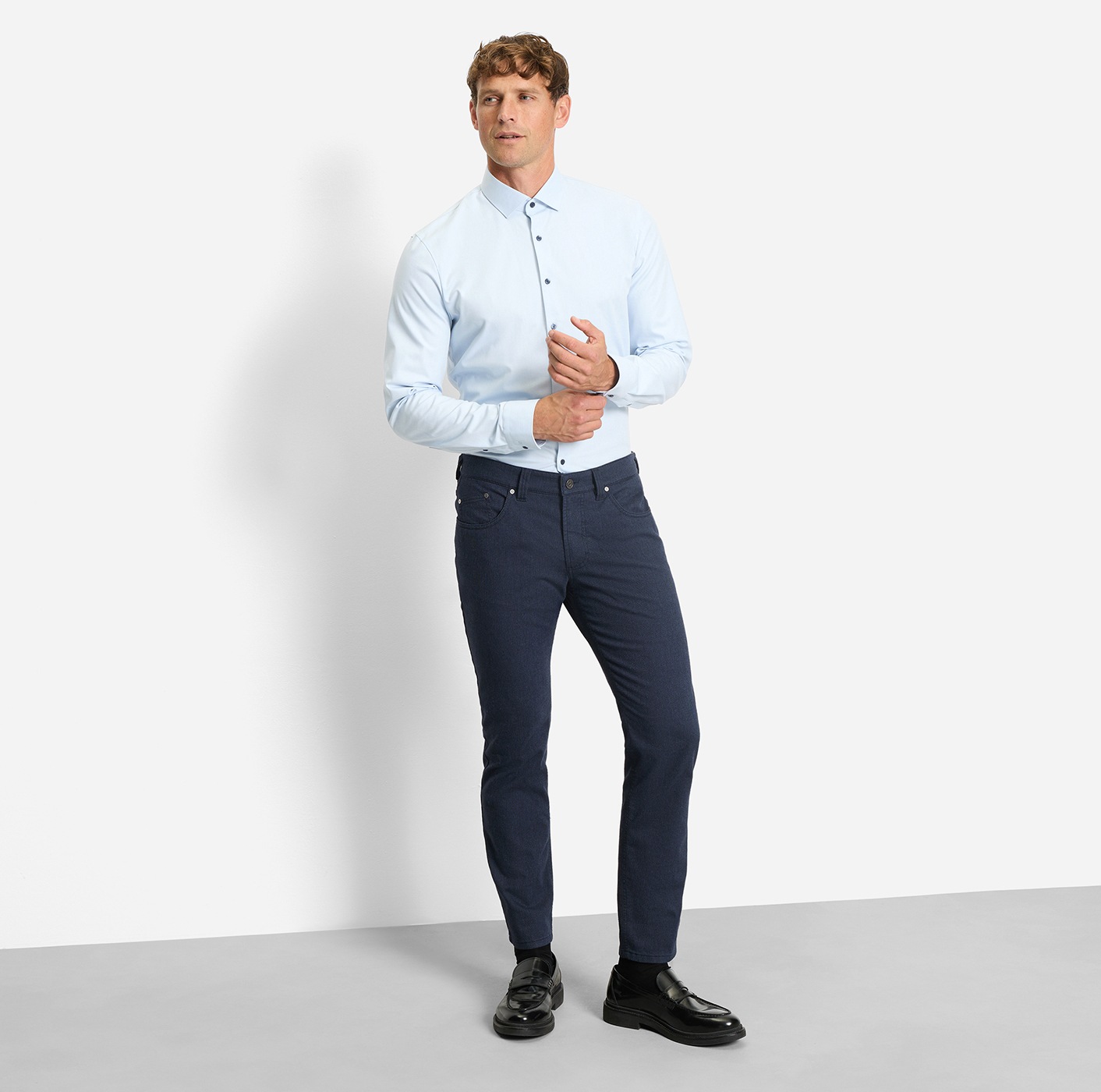 OLYMP Businesshemd »No. Six super slim« Jersey-Hemd