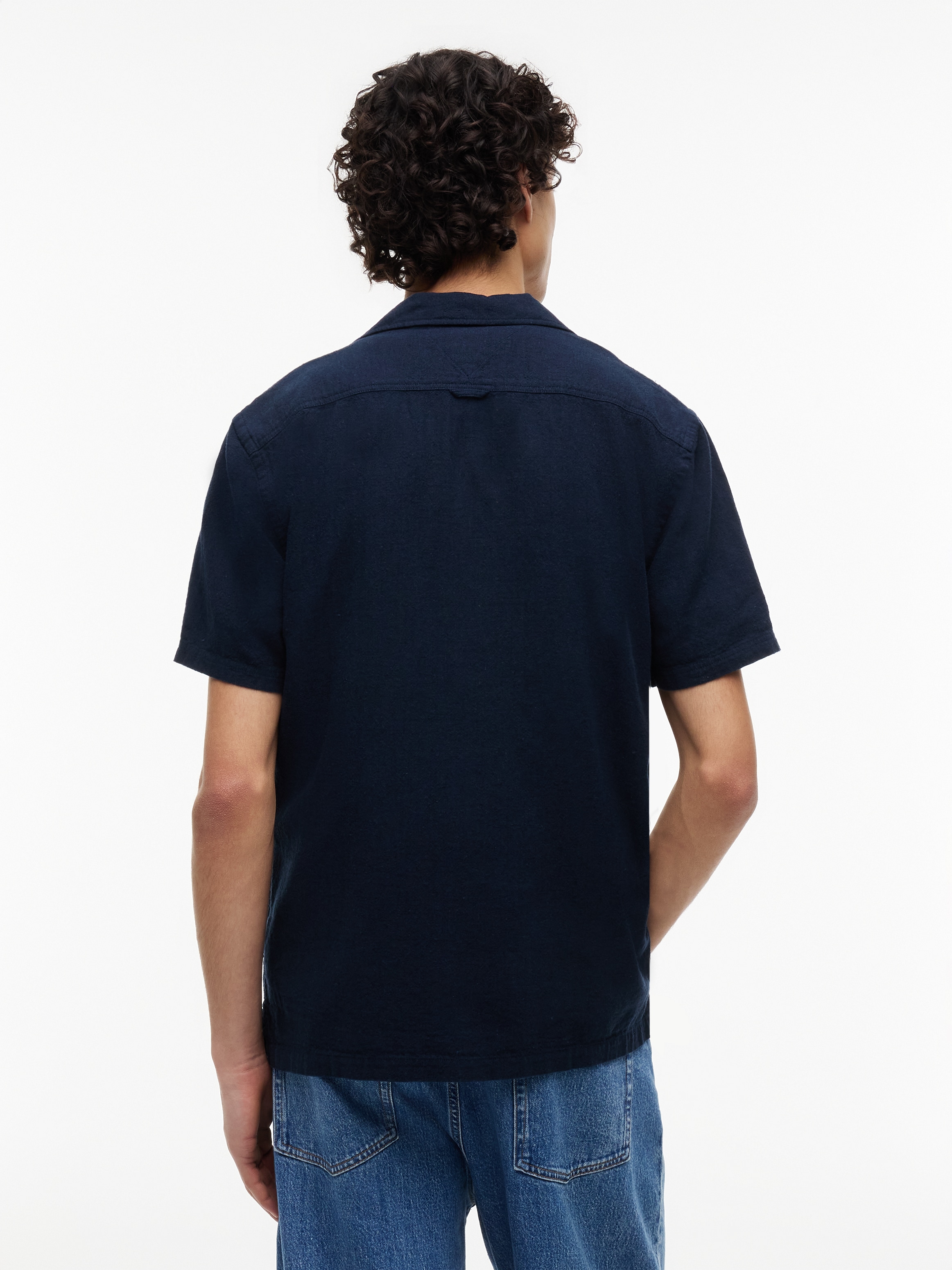 Tommy Jeans Leinenhemd »TJM REGULAR LINEN BLEND CAMP« mit Reverskragen