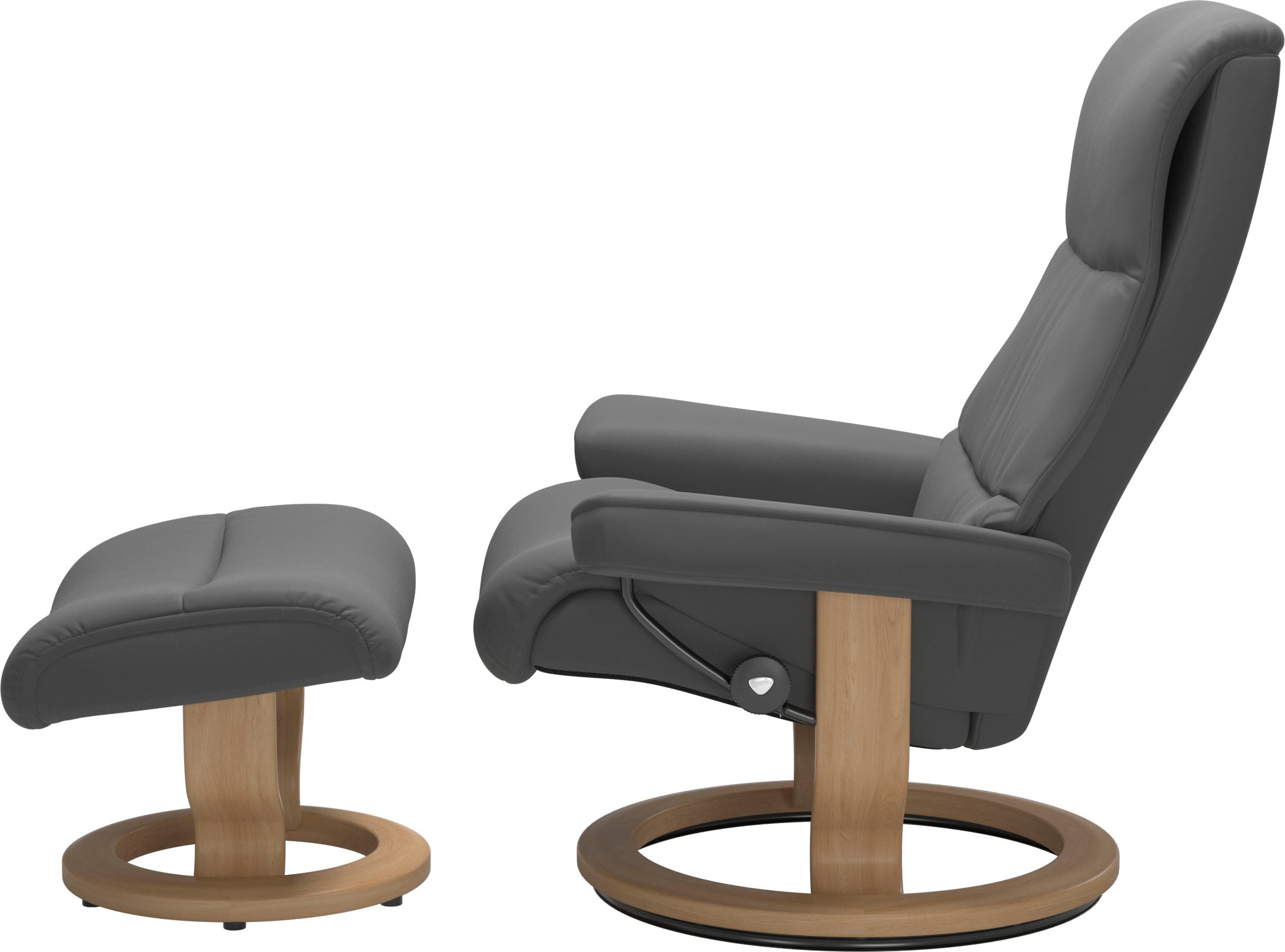 Stressless® Relaxsessel »View«, (Set, Relaxsessel mit Hocker), mit Classic Base, Größe S,Gestell Eiche