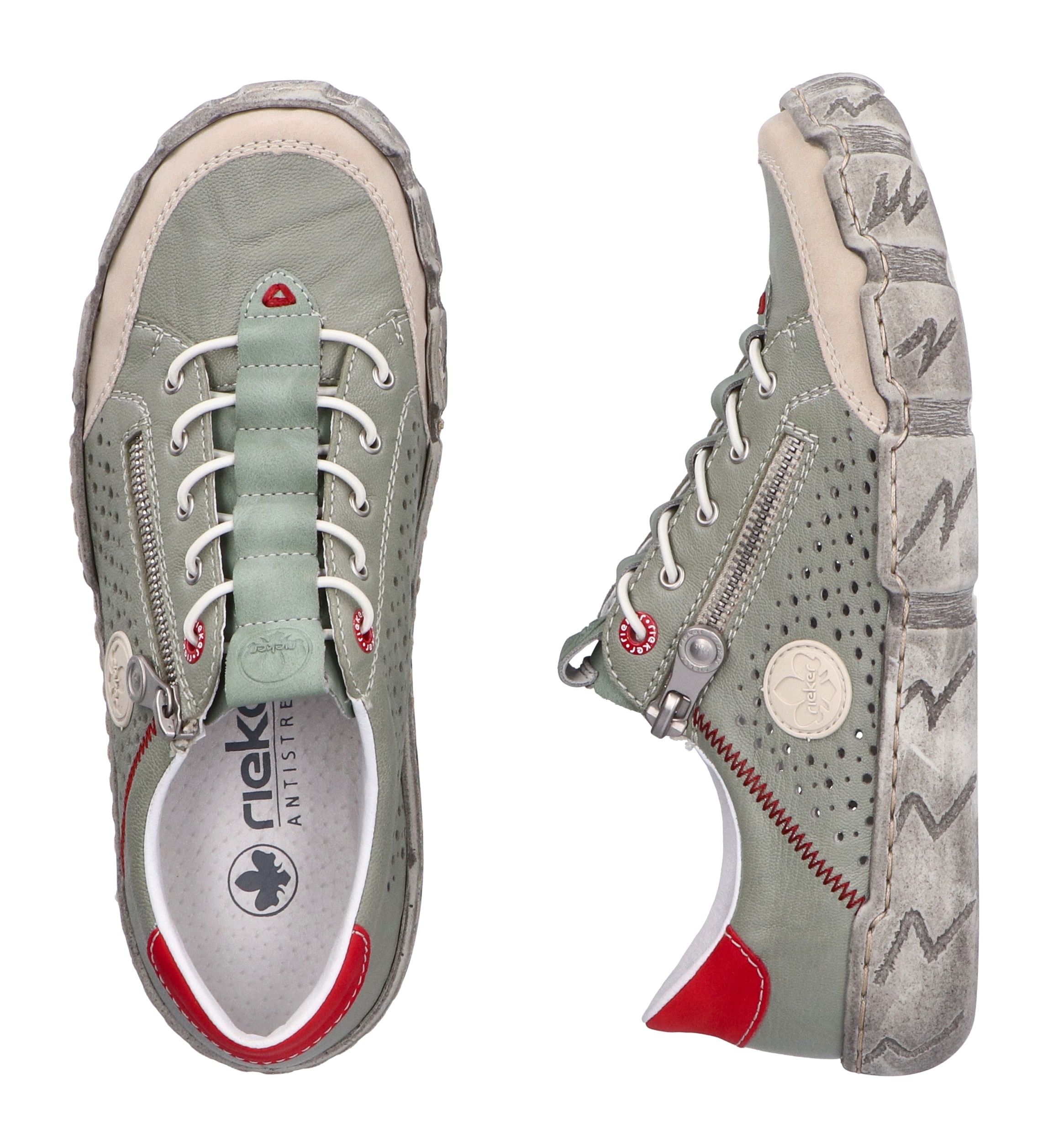 Rieker Plateausneaker  Schlupfschuh, Halbschuh, Freizeitsneaker mit Gummizug