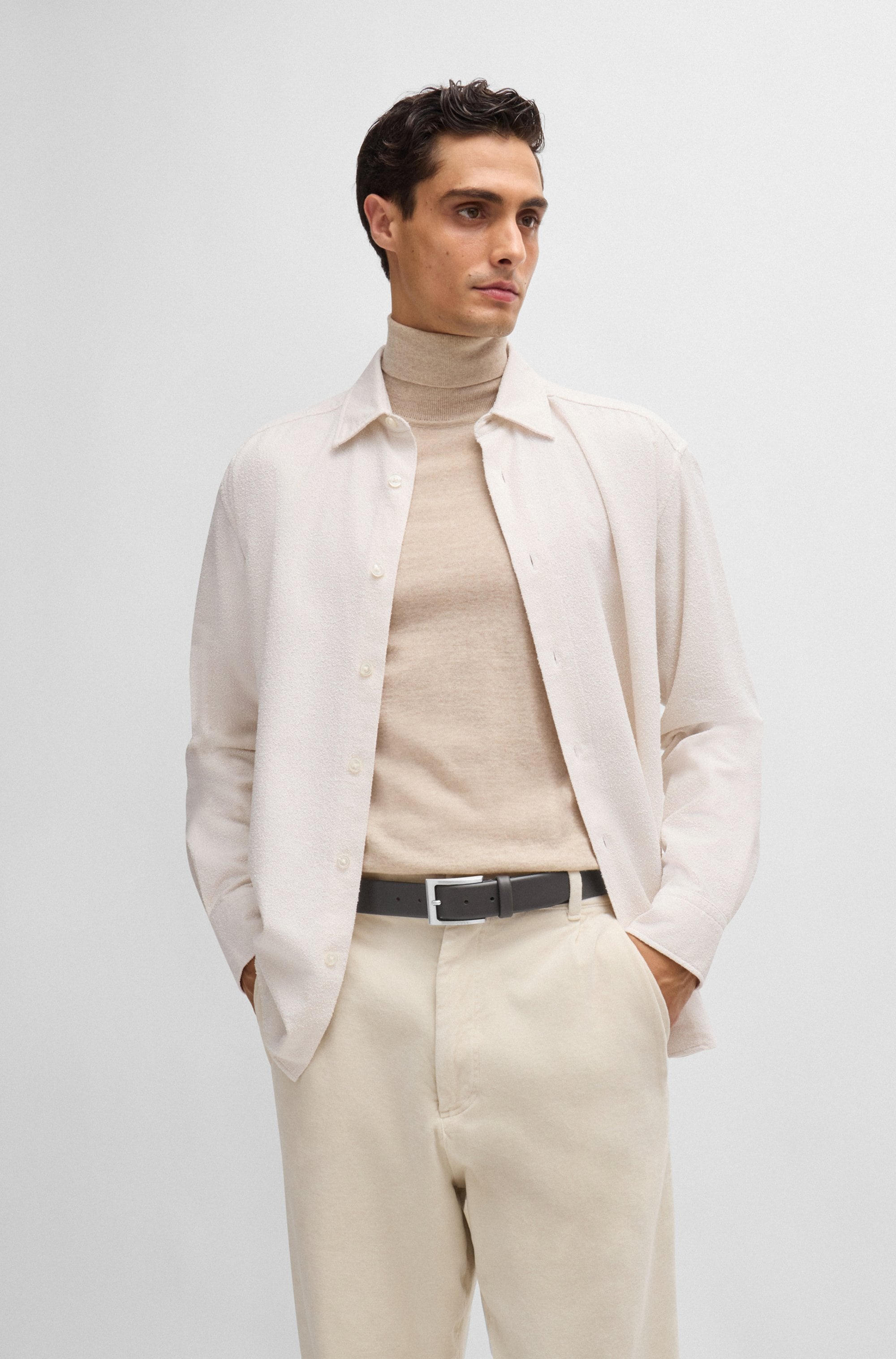 BOSS Ledergürtel aus Nappaleder mit BOSS Logo-Dornschliesse