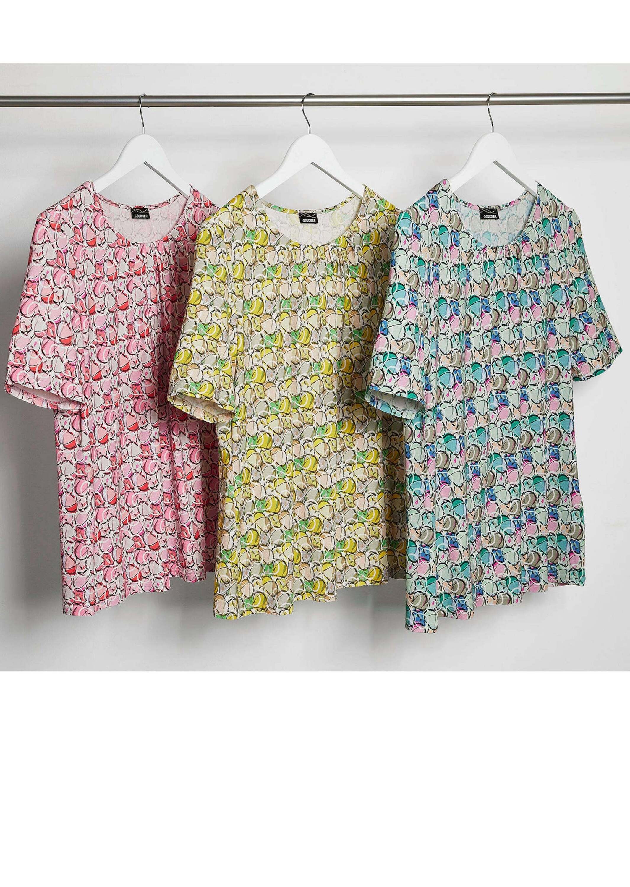 GOLDNER Print-Shirt »Multicolor-Shirt mit Halbarm, Rundhalsausschnitt« Ohne