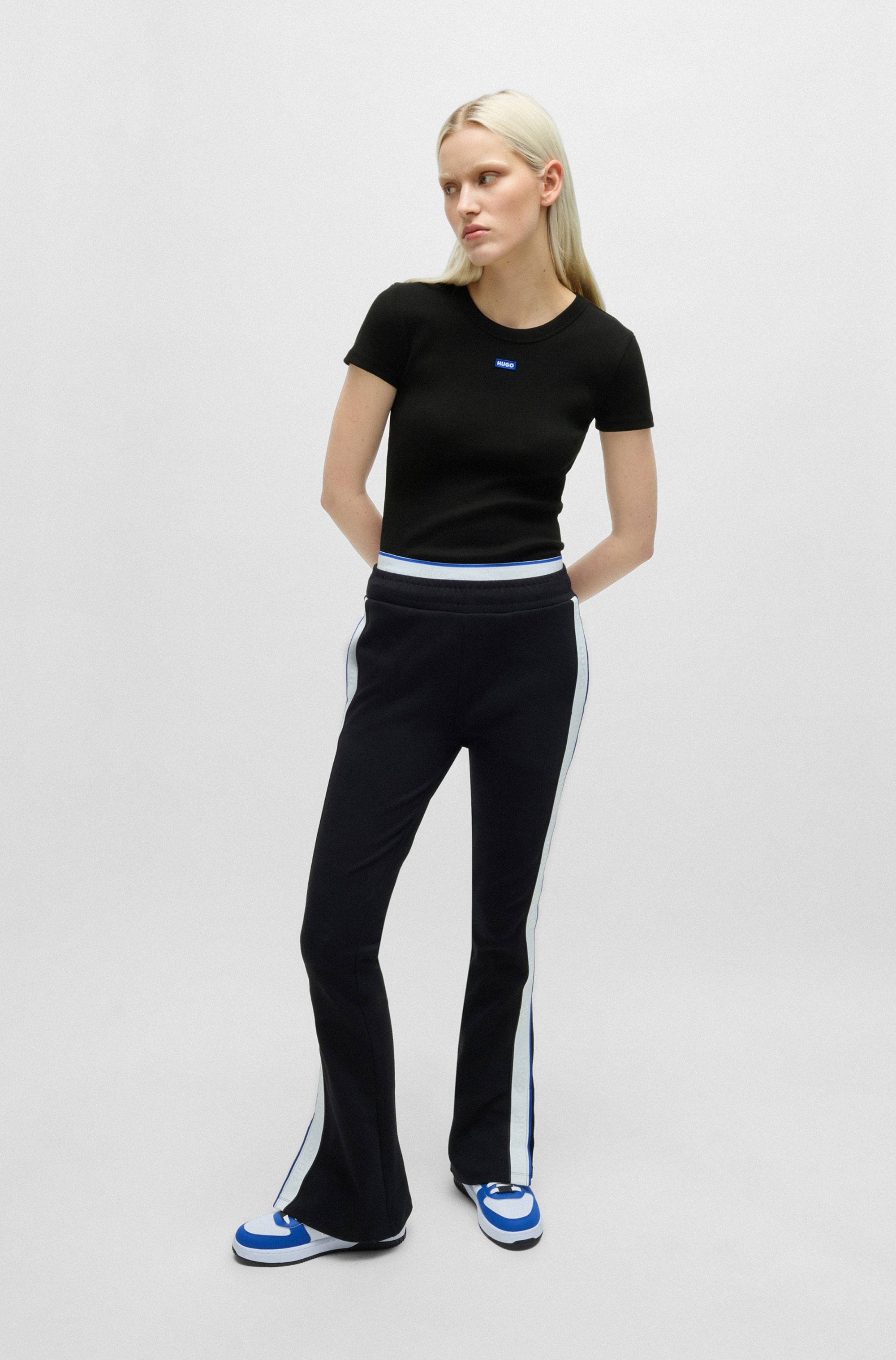 HUGO Blue T-Shirt »Easy Tee«, mit HUGO Aufnäher