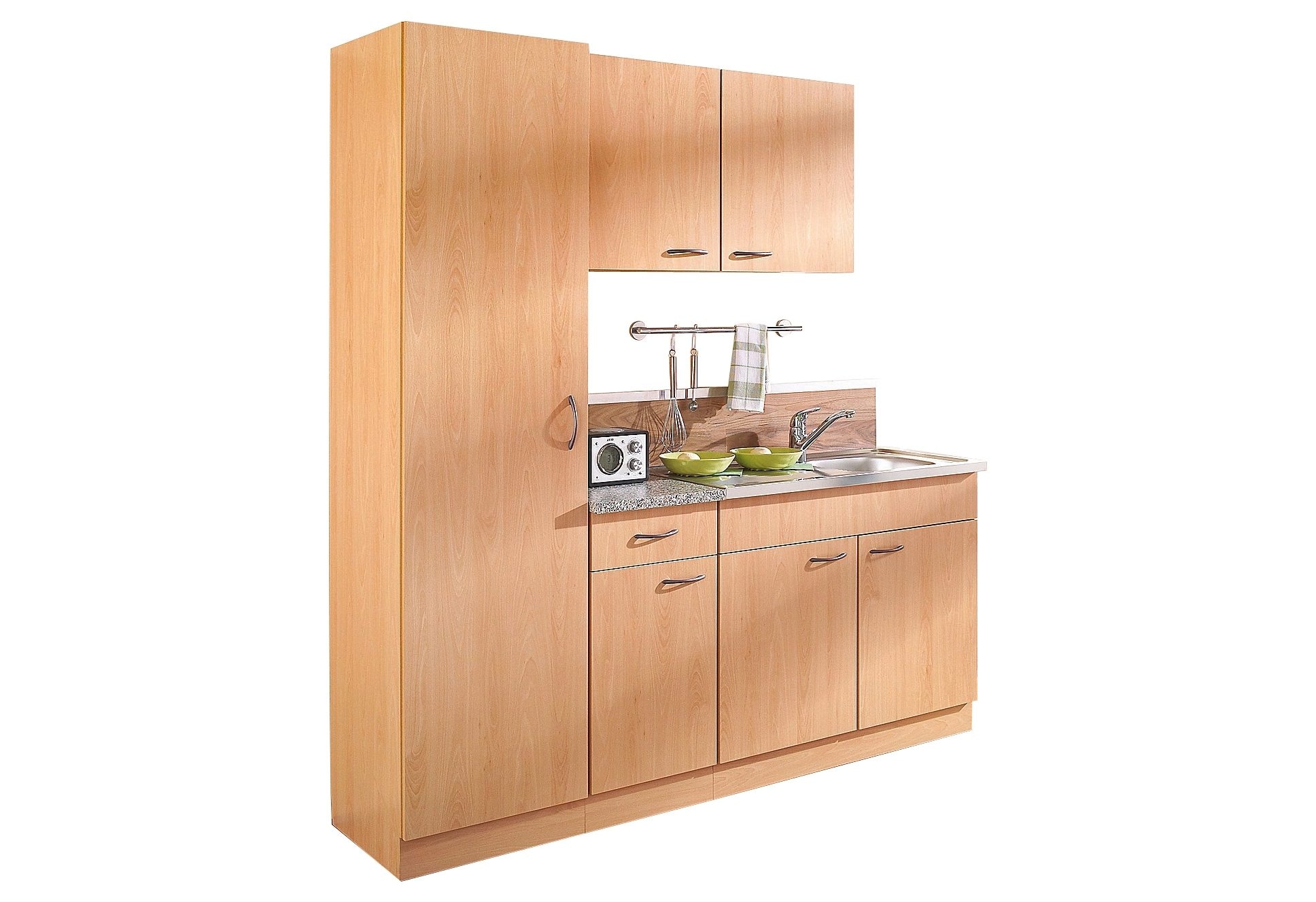 wiho Küchen Küche »Kiel« Breite 190 cm mit 28 mm starker Arbeitsplatte, Tiefe 50 cm