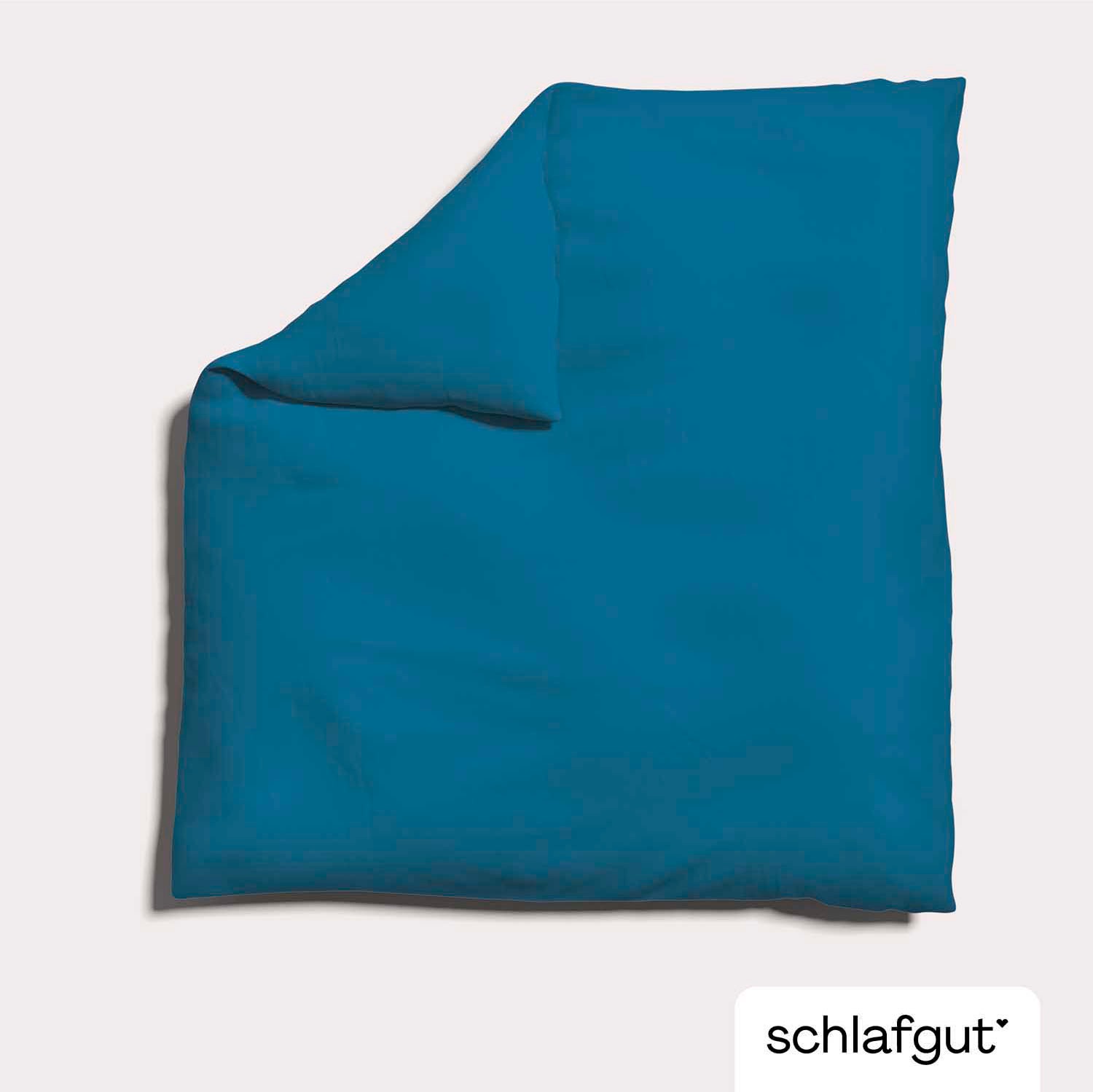 Schlafgut Bettbezug »Knitted Jersey uni, aus Bio-Baumwolle mit Elasthan, Reißverschluss«, (1 St.), bügelfrei, Mix & Match Bettwäsche: passender Kissenbezug erhältlich