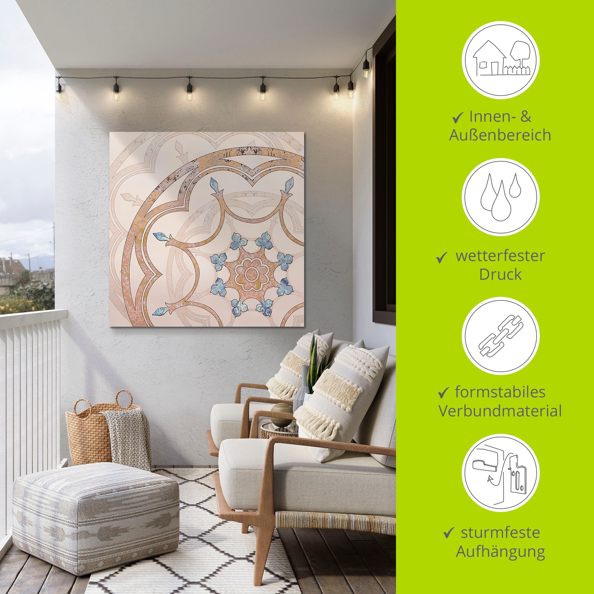 Artland Wandbild »Boho Mandala« Muster 1 Stk. tlg. als Alubild, Outdoorbild, Leinwandbild, Poster in verschied. Größen