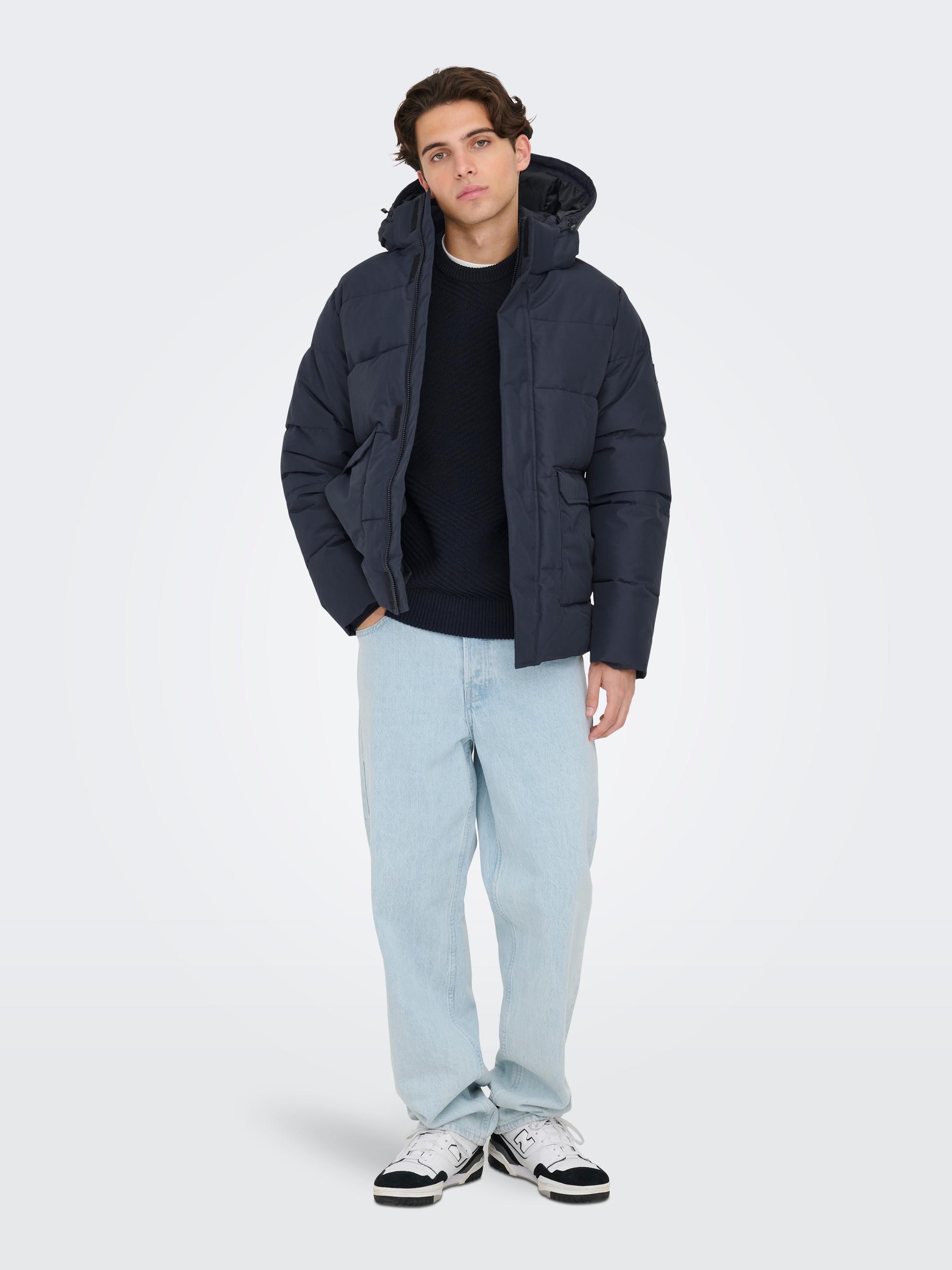 ONLY & SONS Steppjacke »ONSCARL LIFE QUILTED JACKET NOOS OTW«, mit Kapuze