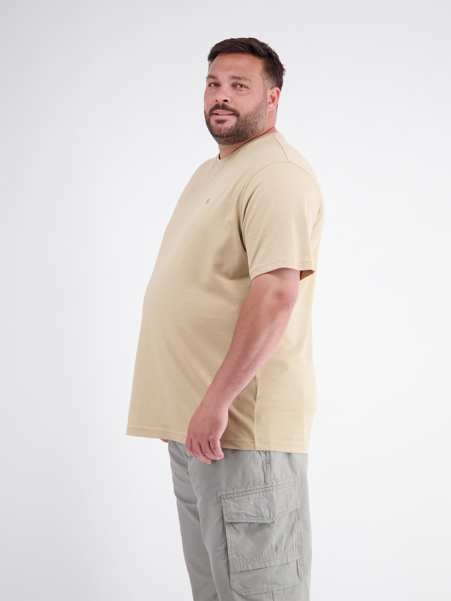LERROS Rundhalsshirt »T-Shirt mit Rundkragen aus weicher Baumwolle, große Größen«