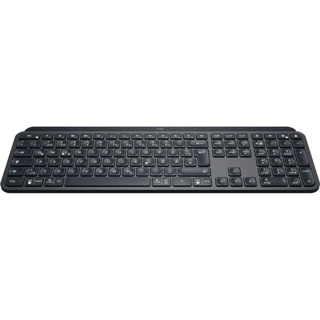 Logitech Tastatur »MX Keys Plus Advanced - GRAPHITE«, (Handgelenkauflage)