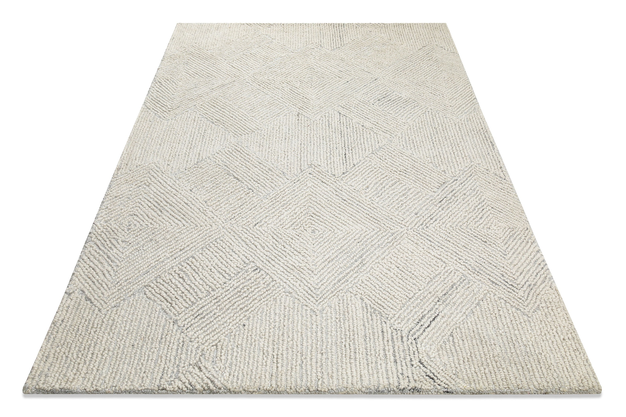 Wecon home Teppich »Hamptons THIRTYTHREE«, rechteckig, 15 mm Höhe, Läufer, Fasermix, Kurzflor, Wohnzimmer, elegant, robust, geometrisch