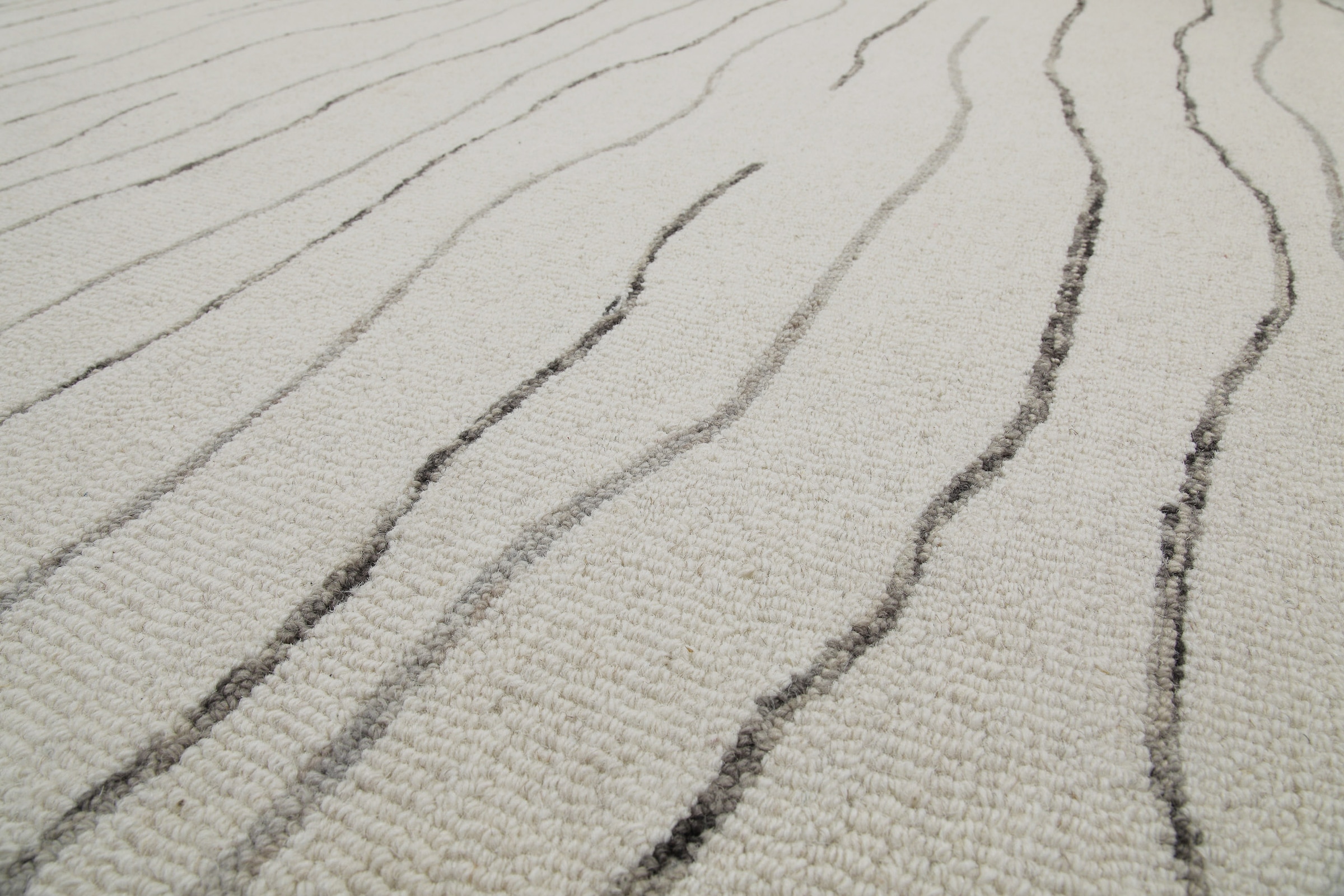 Wecon home Wollteppich »Hamptons ELEVEN«, rechteckig, 10 mm Höhe, Läufer, Schurwolle, Kurzflor, Wohnzimmer, Schlafzimmer, Wellen