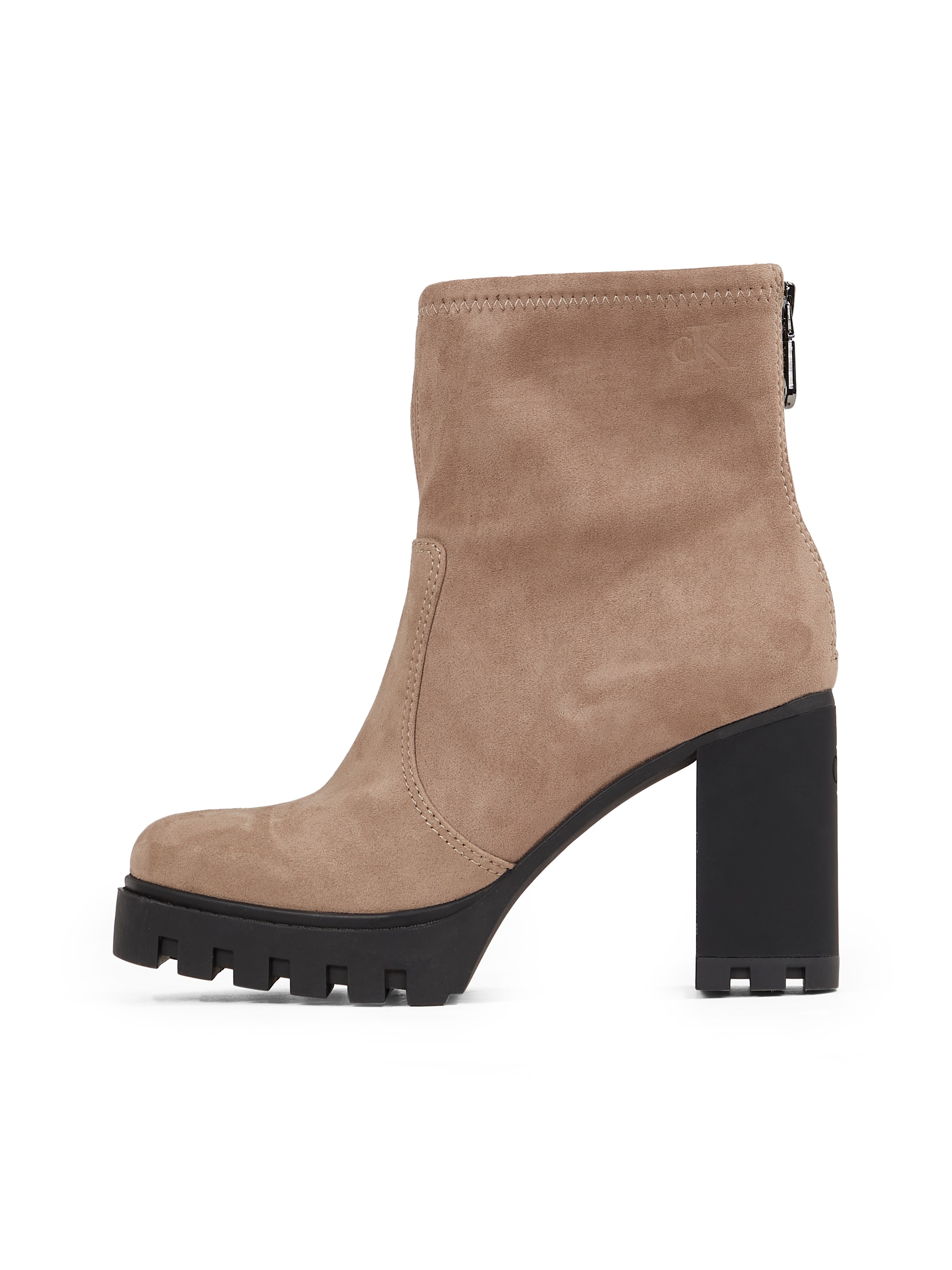 Calvin Klein Jeans High-Heel-Stiefelette »HEEL PLATFORM ZIP BOOT SS«, Blockabsatz, Plateau, Stiefelette, praktischer Fersenreißverschluss