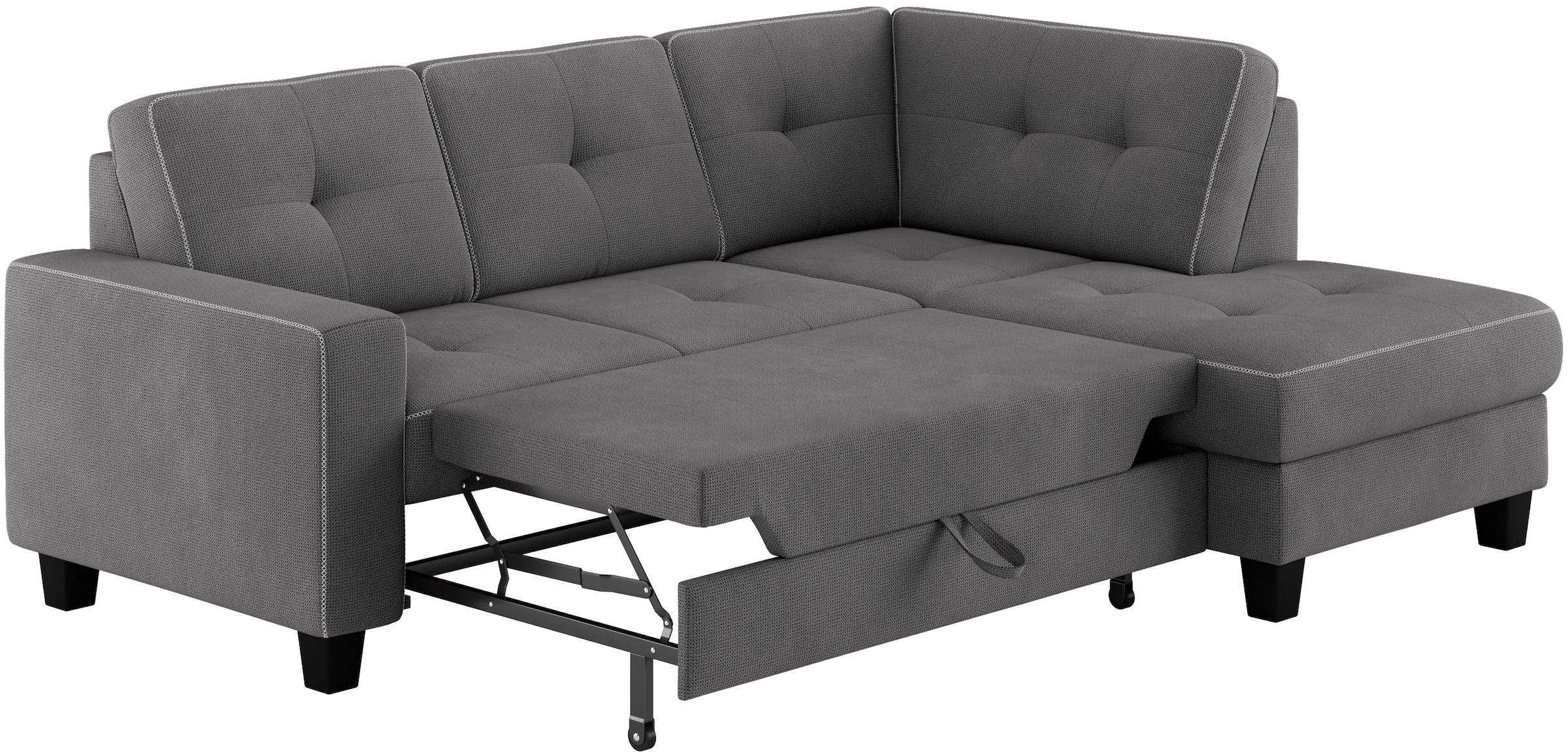 Places of Style Ecksofa »Varese«, wahlweise mit Bettfunktion und Bettkasten