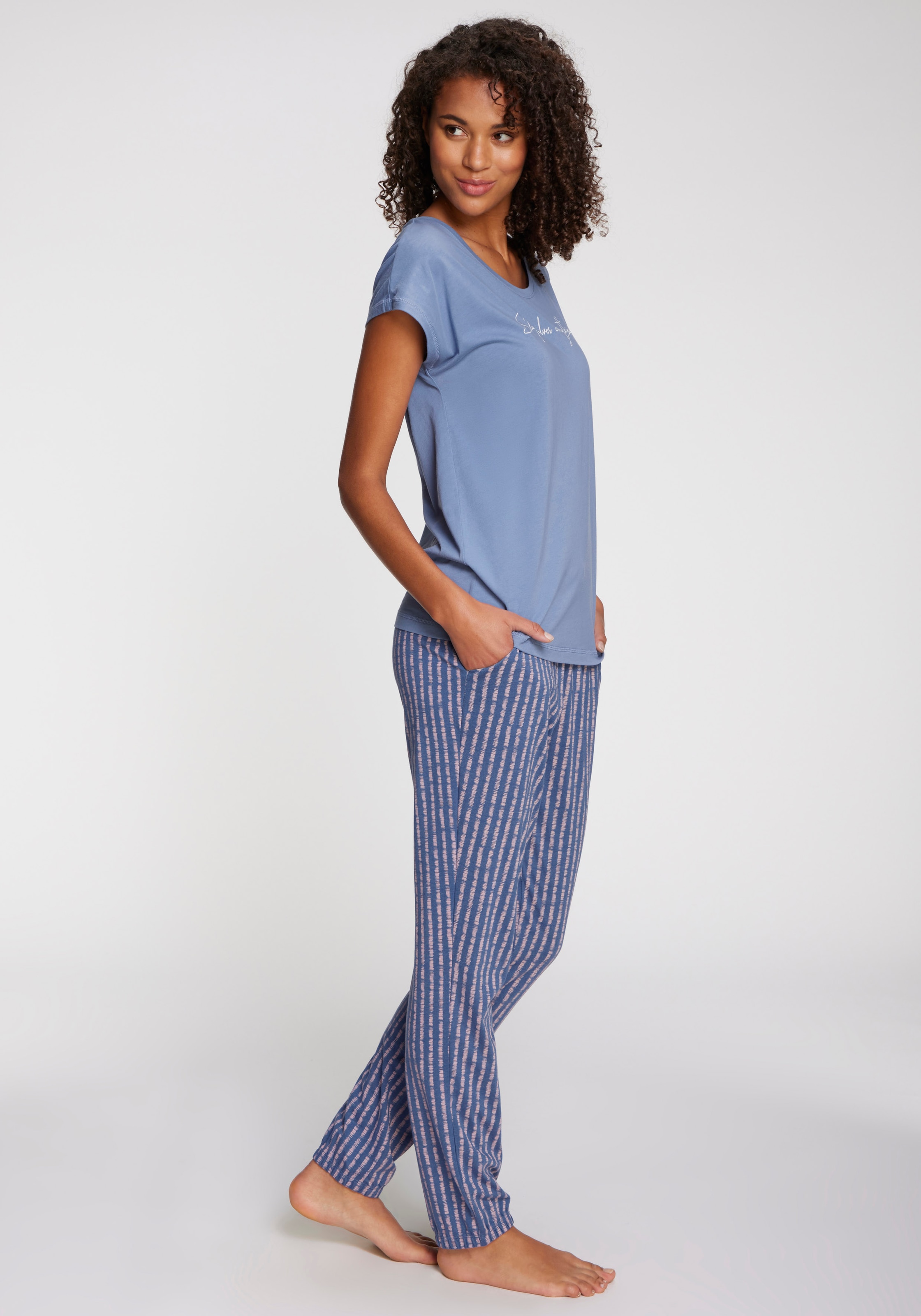 Vivance Dreams Pyjamahose, mit schönem Muster