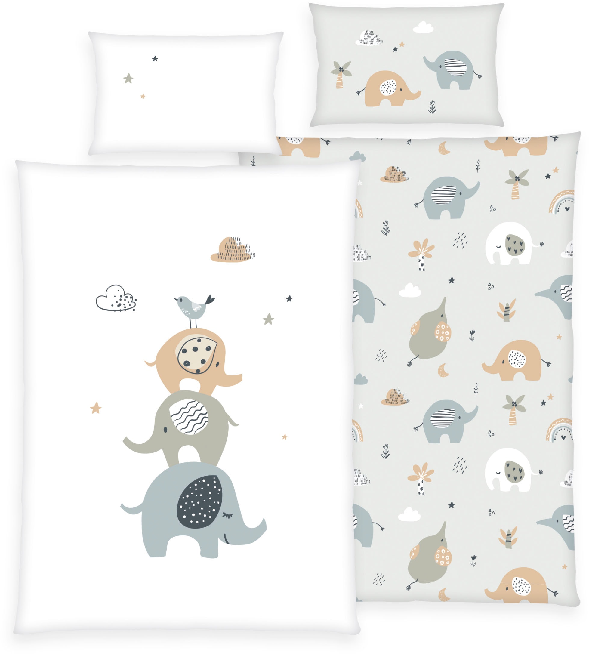 Baby Best Babybettwäsche »babybest Elephants«, mit liebevollem Motiv