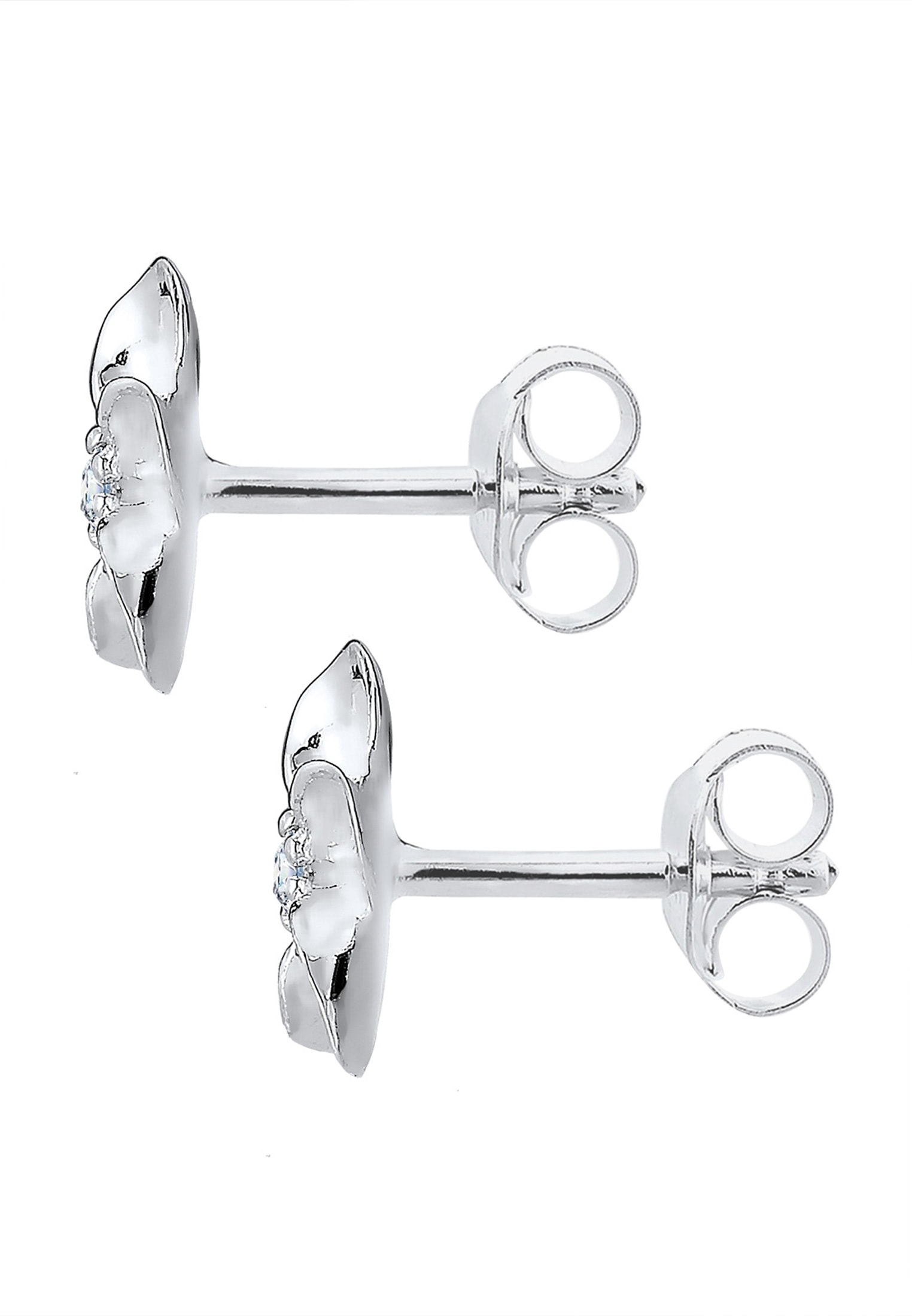 Elli DIAMONDS Paar Ohrstecker »Ohrringe Ohrstecker Frangipani Diamant Weiß Brillantschliff (0,03ct) 925 Sterling Silber«