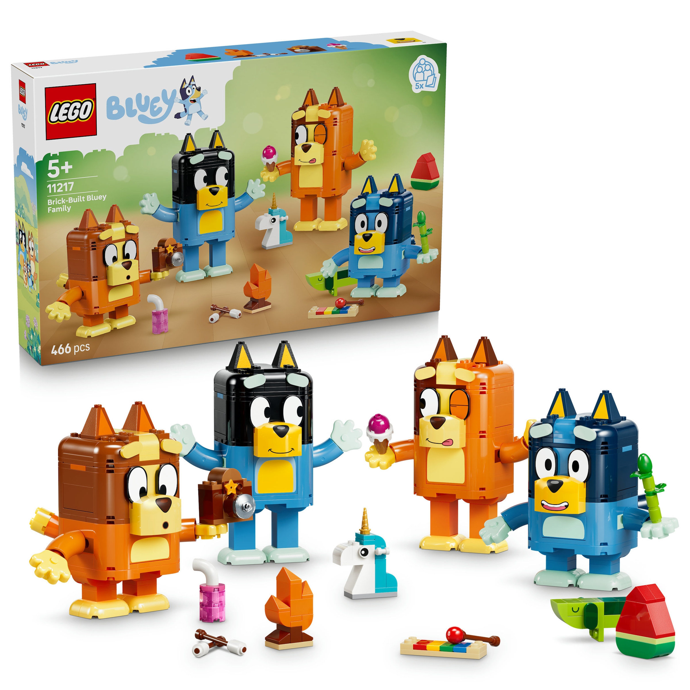 LEGO® Konstruktionsspielsteine »Blueys Familie aus LEGO Steinen (11217), LEGO Bluey« Made in Europe