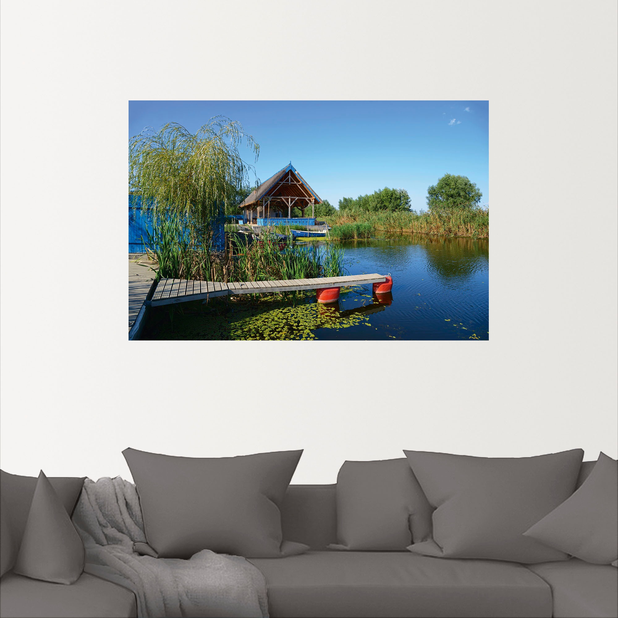 Artland Wandbild »Donaukanal, Dunavatu de Jos, Dobrudscha«, Gewässer, (1 St.), als Alubild, Leinwandbild, Wandaufkleber oder Poster in versch. Größen