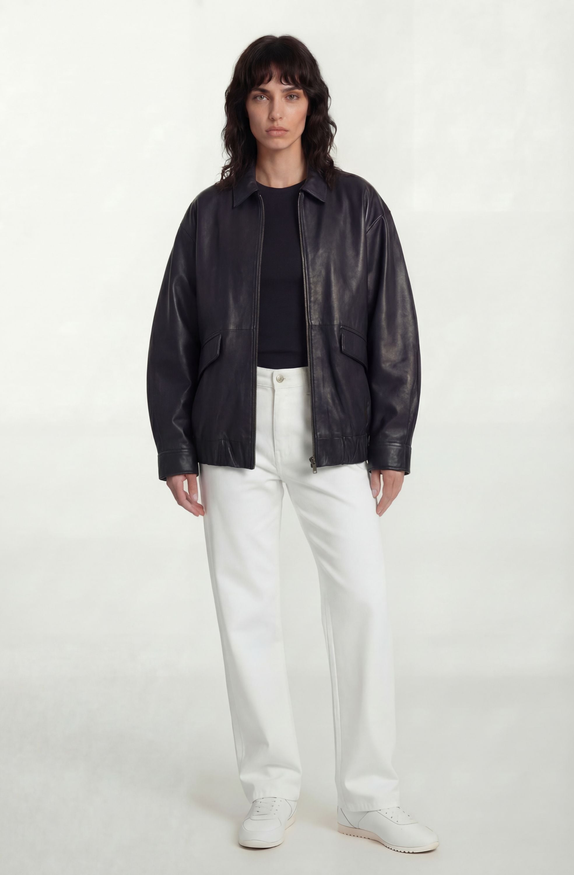 trueprodigy Lederjacke »Nova Oversize Lederjacke mit Eingrifstaschen« ohne Kapuze