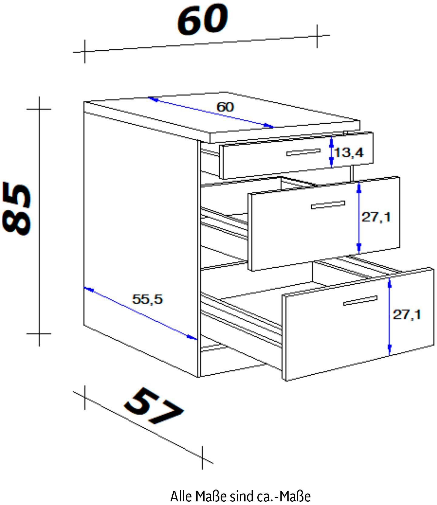 Auszügen Auszugsunterschrank T) »Vintea«, kaufen x H x 60 cm, x 50 (B praktischen online mit x Flex-Well 86