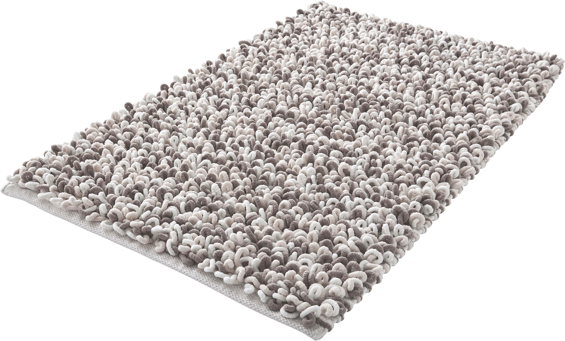 Kleine Wolke Badematte »Sling« Höhe 20 mm rutschhemmend beschichtet fußbodenheizungsgeeignet Badteppich, handgefertigt, 2 farbige Schlingenoptik