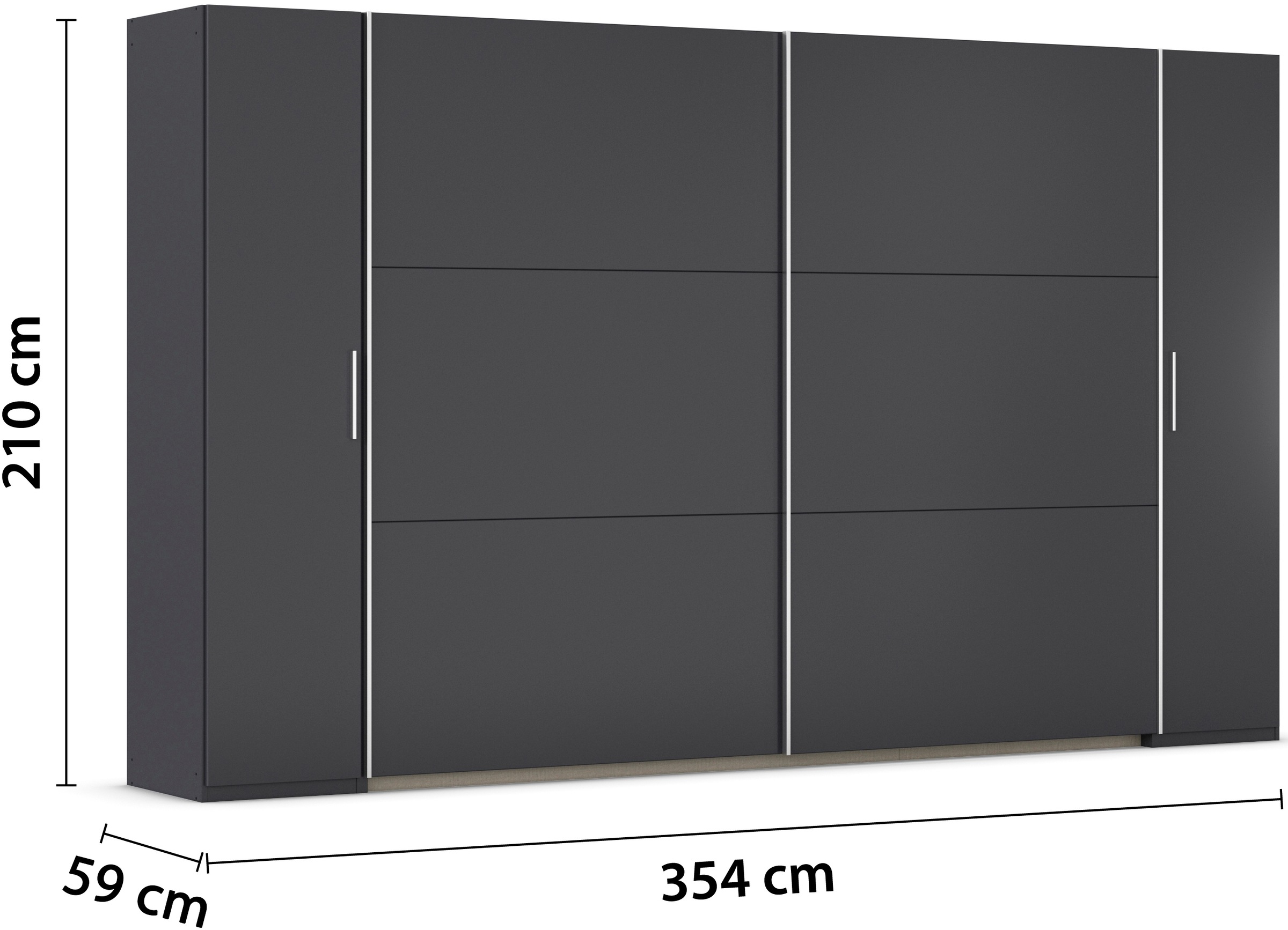 rauch Schwebetürenschrank »Kleiderschrank Drehtürenschrank Schrank Garderobe KRONACH« in 3 Ausstattungen BASIC/CLASSIC/PREMIUM, Breiten 225/268/311/354 cm,  mit Dreh- und Schwebetüren und vielen Einlegeböden MADE IN GERMANY