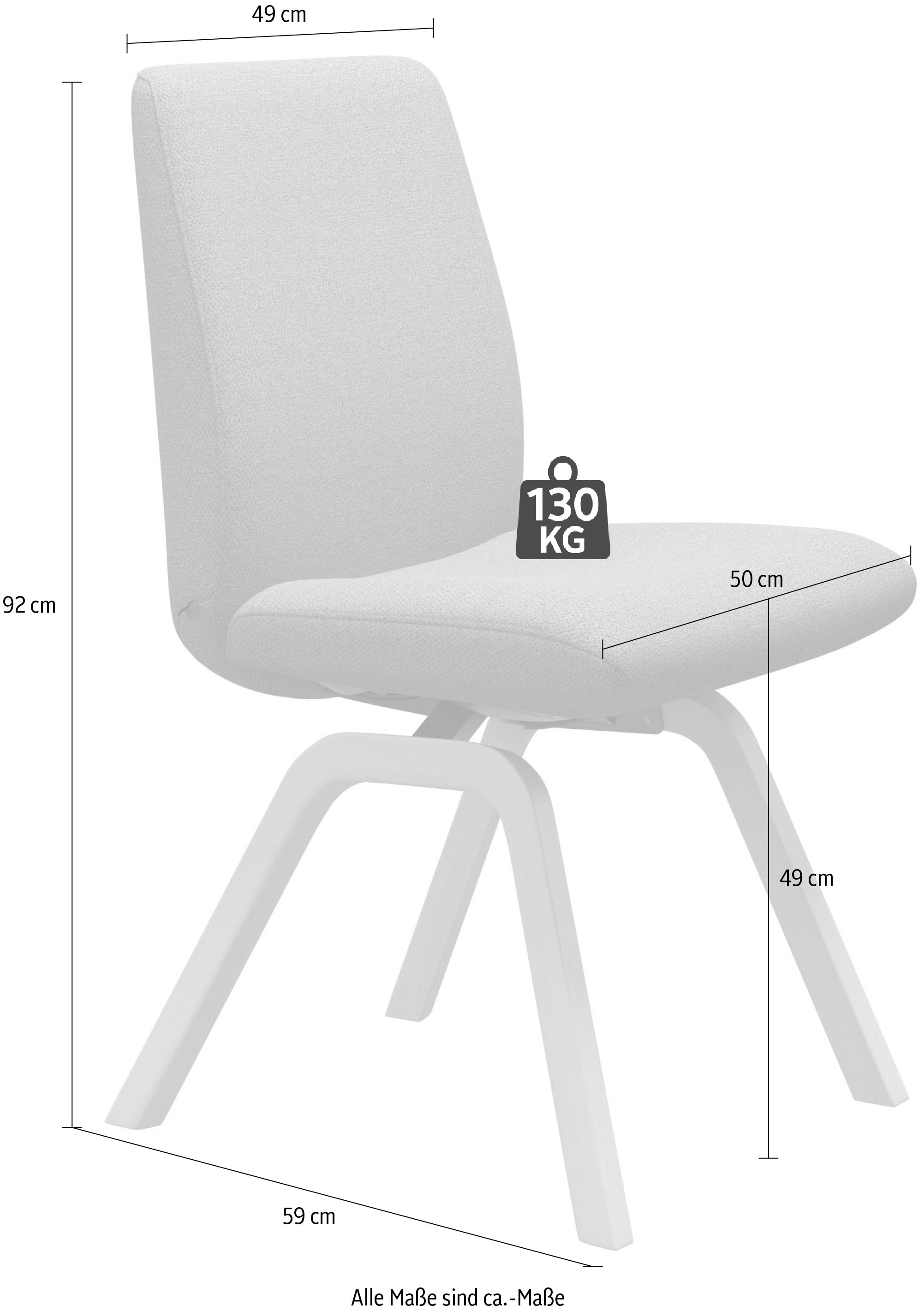 Stressless® Polsterstuhl »Laurel«, Leder PALOMA, Low Back, Größe L, mit schräggestellten Beinen in Eiche gekalkt