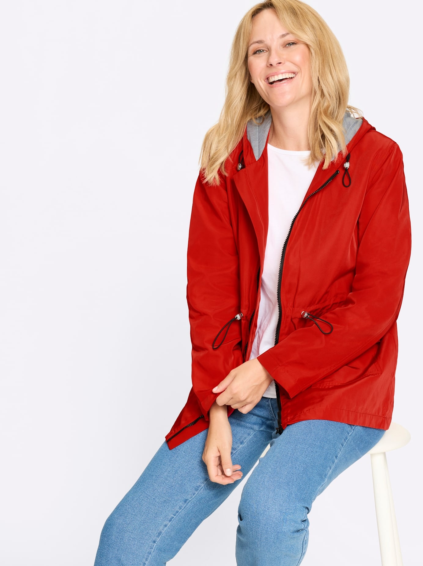 Classic Basics Langjacke mit Kapuze