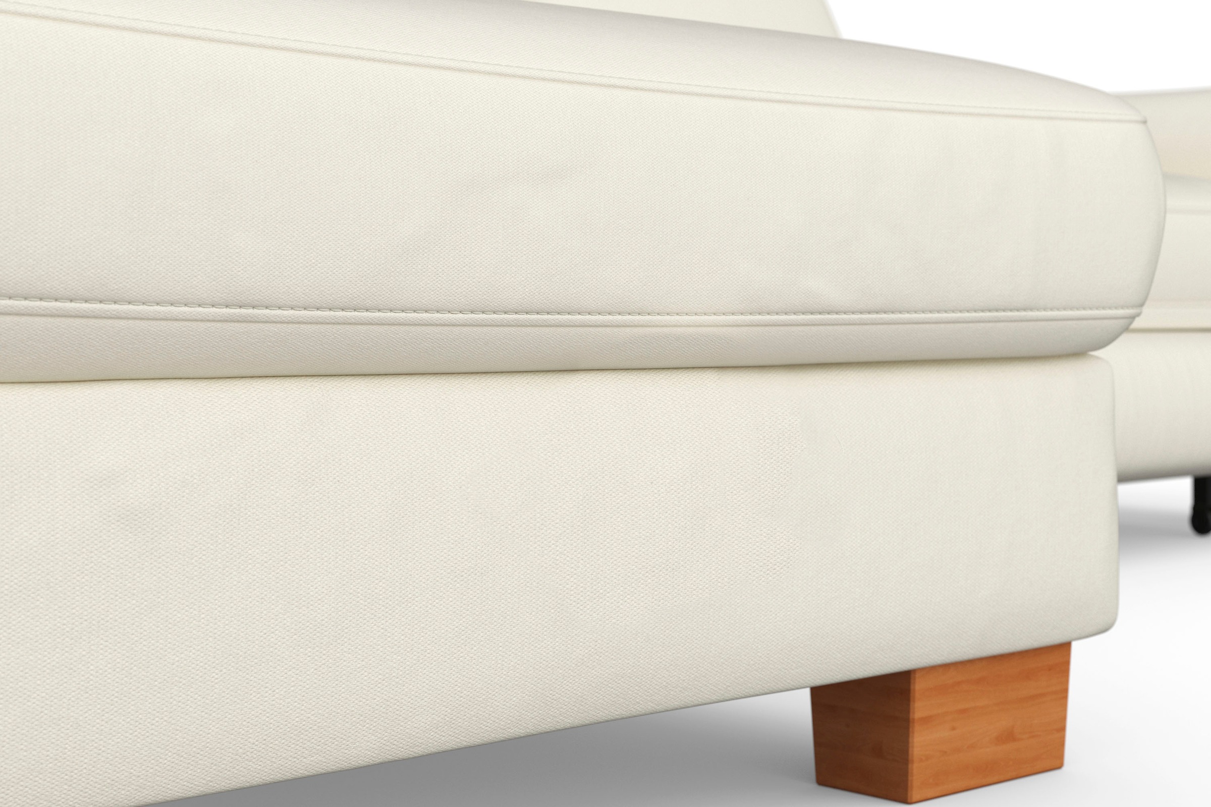 sit&more Ecksofa »Dundee L-Form«, mit Federkern und Massivholzfüßen, wahlweise mit Kopfteilverstellung