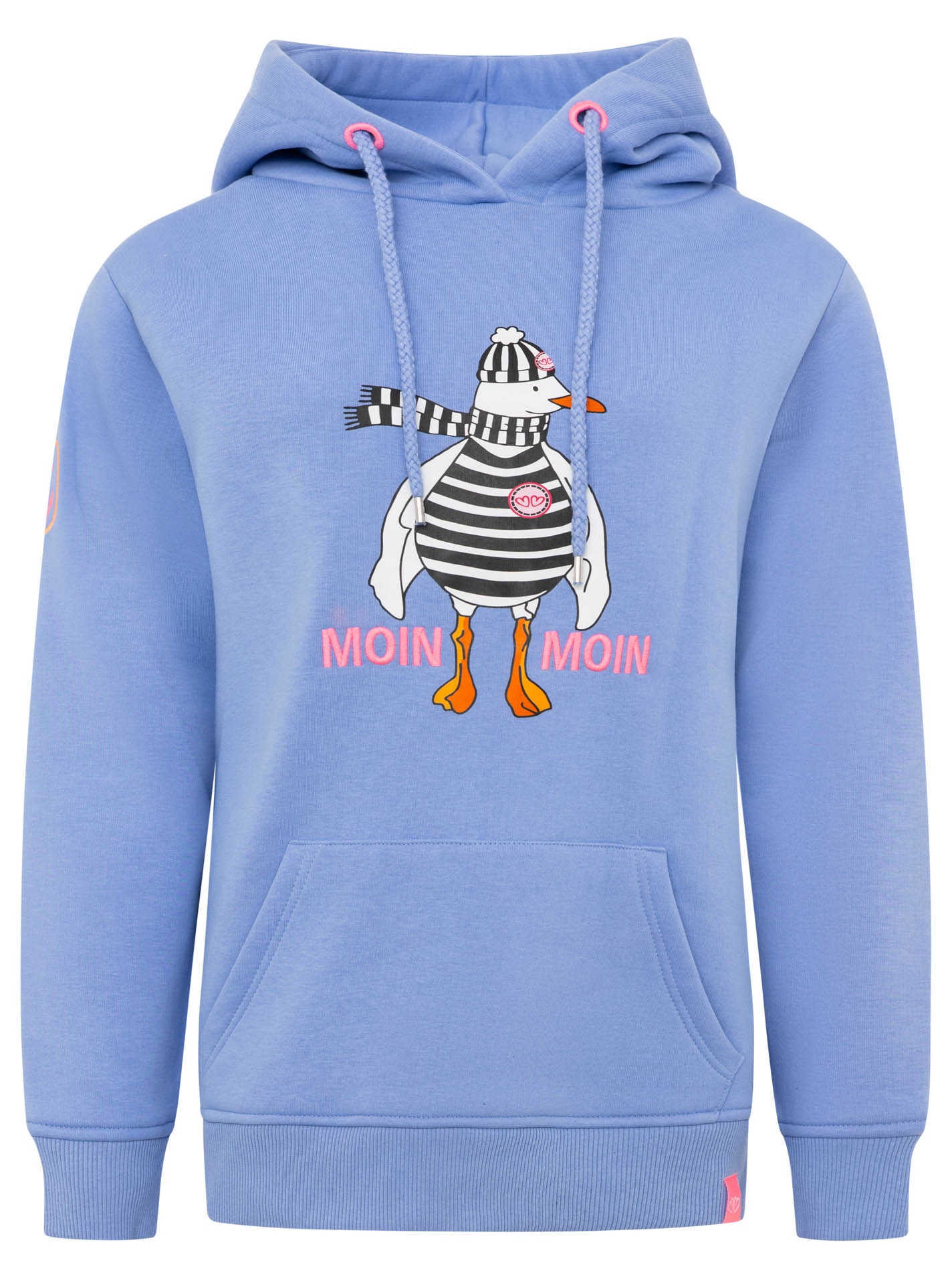 Zwillingsherz Hoodie »"Moin Moin Möwe"«, mit nordischem Gruß, lustiger Möwe, Fronttasche
