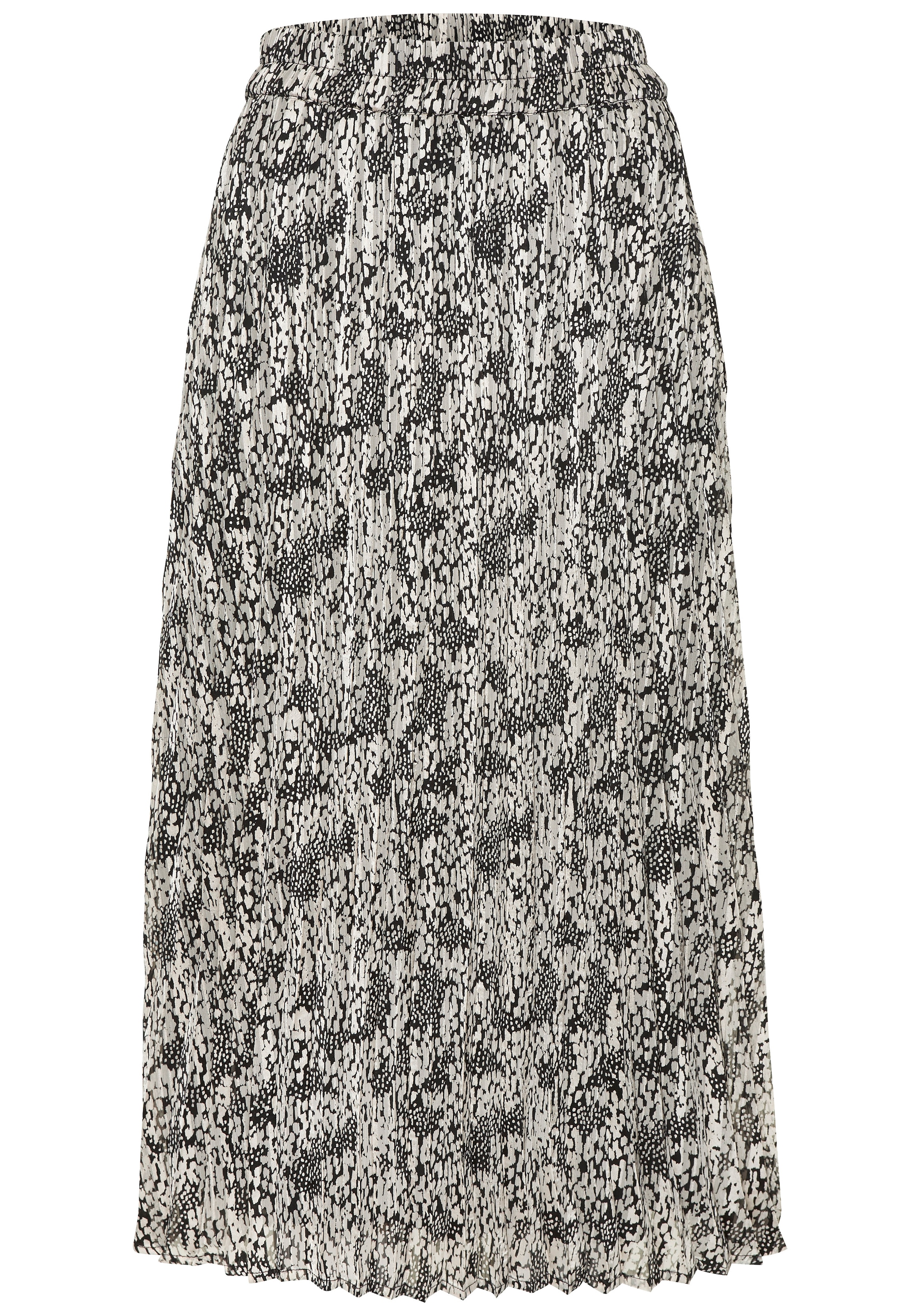 LASCANA Plisseerock , aus leichter Chiffonware, Midirock mit Alloverprint, sommerlich